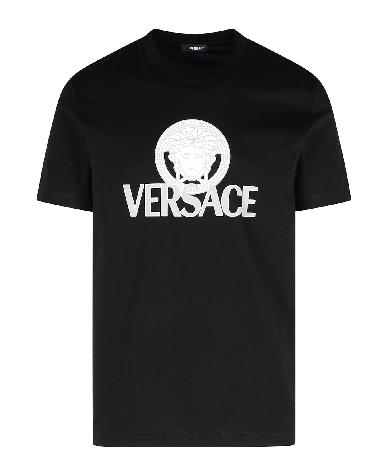Versace Black Cotton T-shirt - BLACK