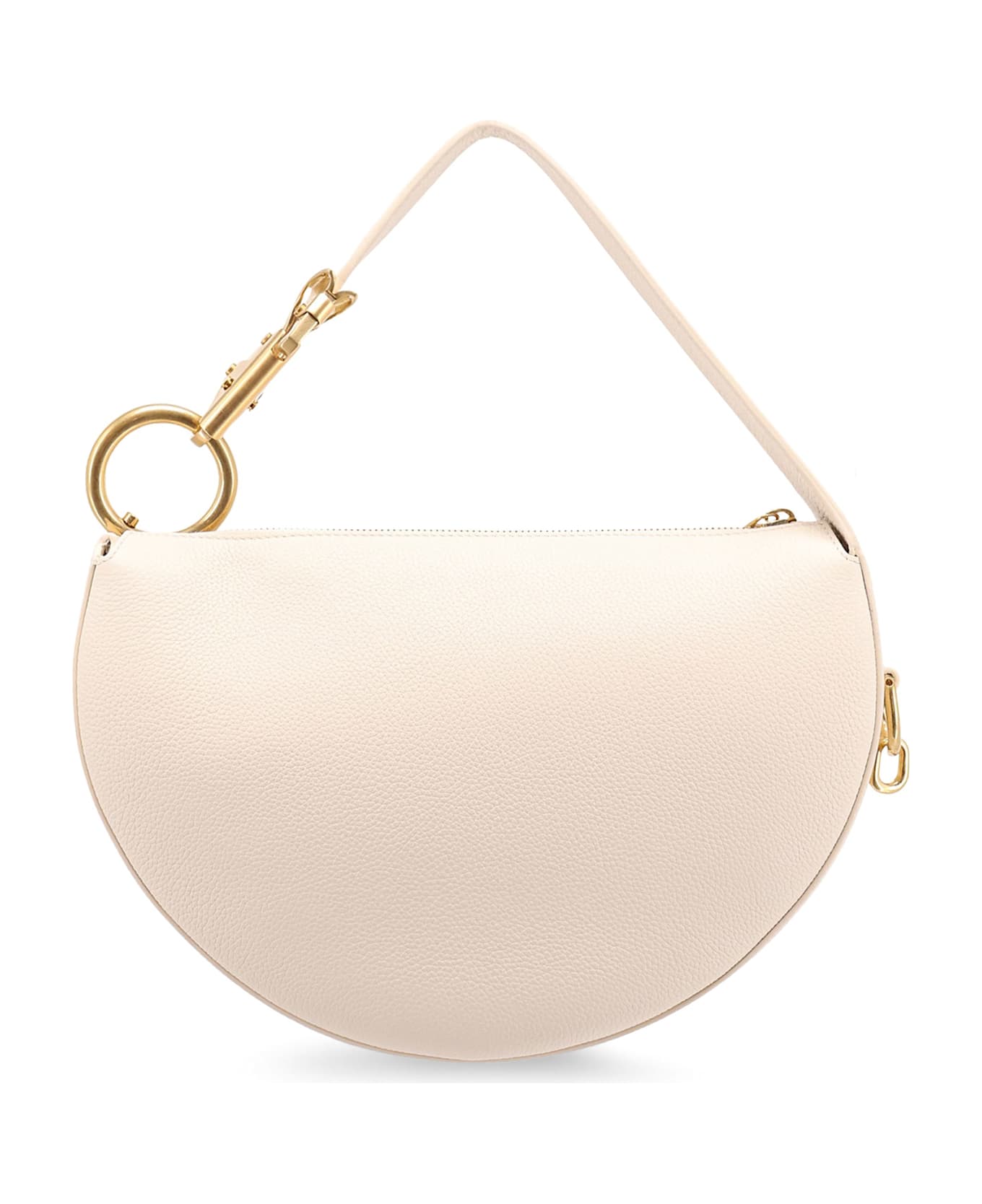 Burberry Ivory Leather Knight Arc Handbag - White