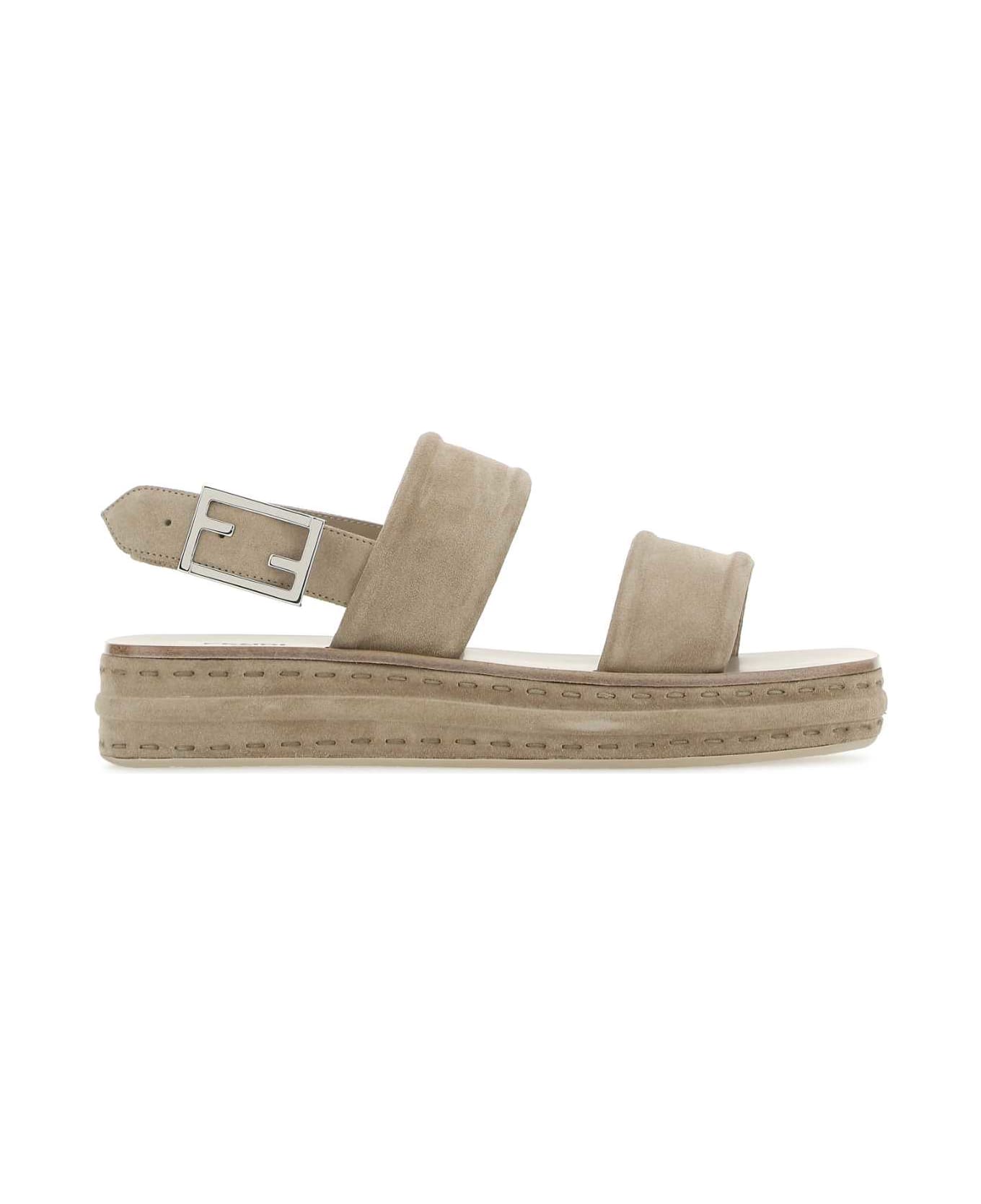 Fendi Cappuccino Suede Sandals - F0EJB その他各種シューズ