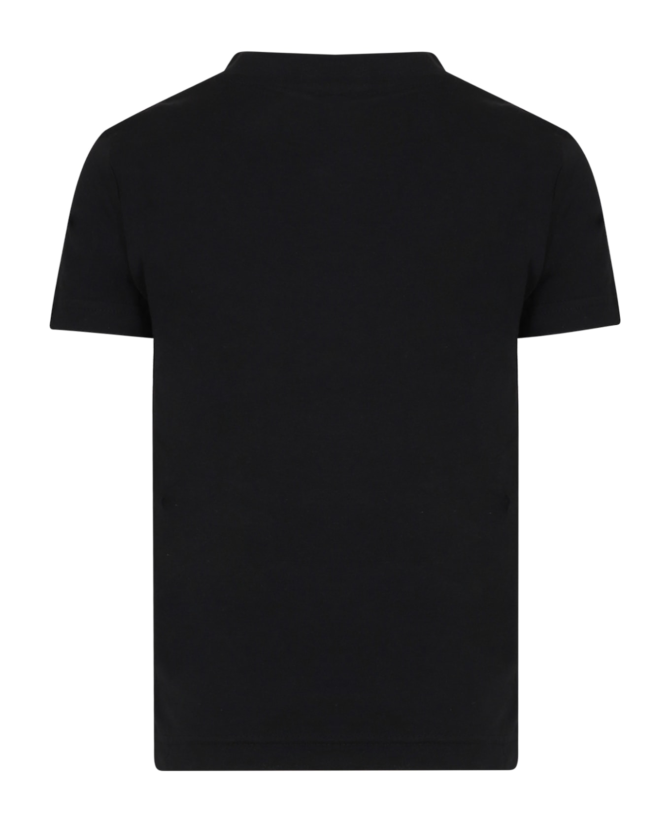 Lacoste Black T-shirt For Boy With Crocodile - Black