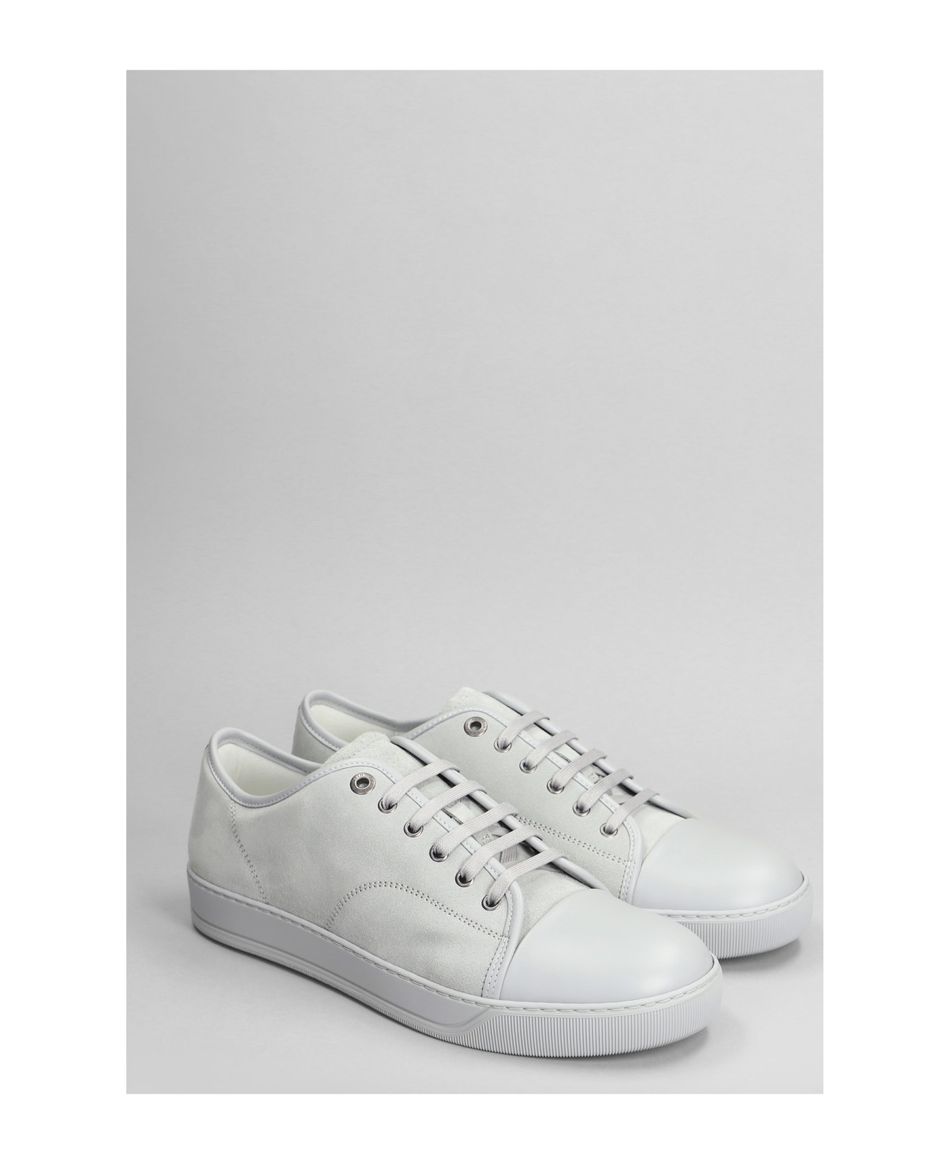 Lanvin Dbb1 Sneakers In Grey Suede - grey