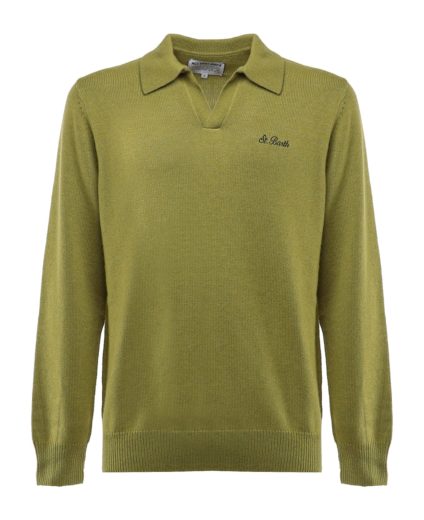 MC2 Saint Barth Long-sleeved Polo Shirt - Pistachio