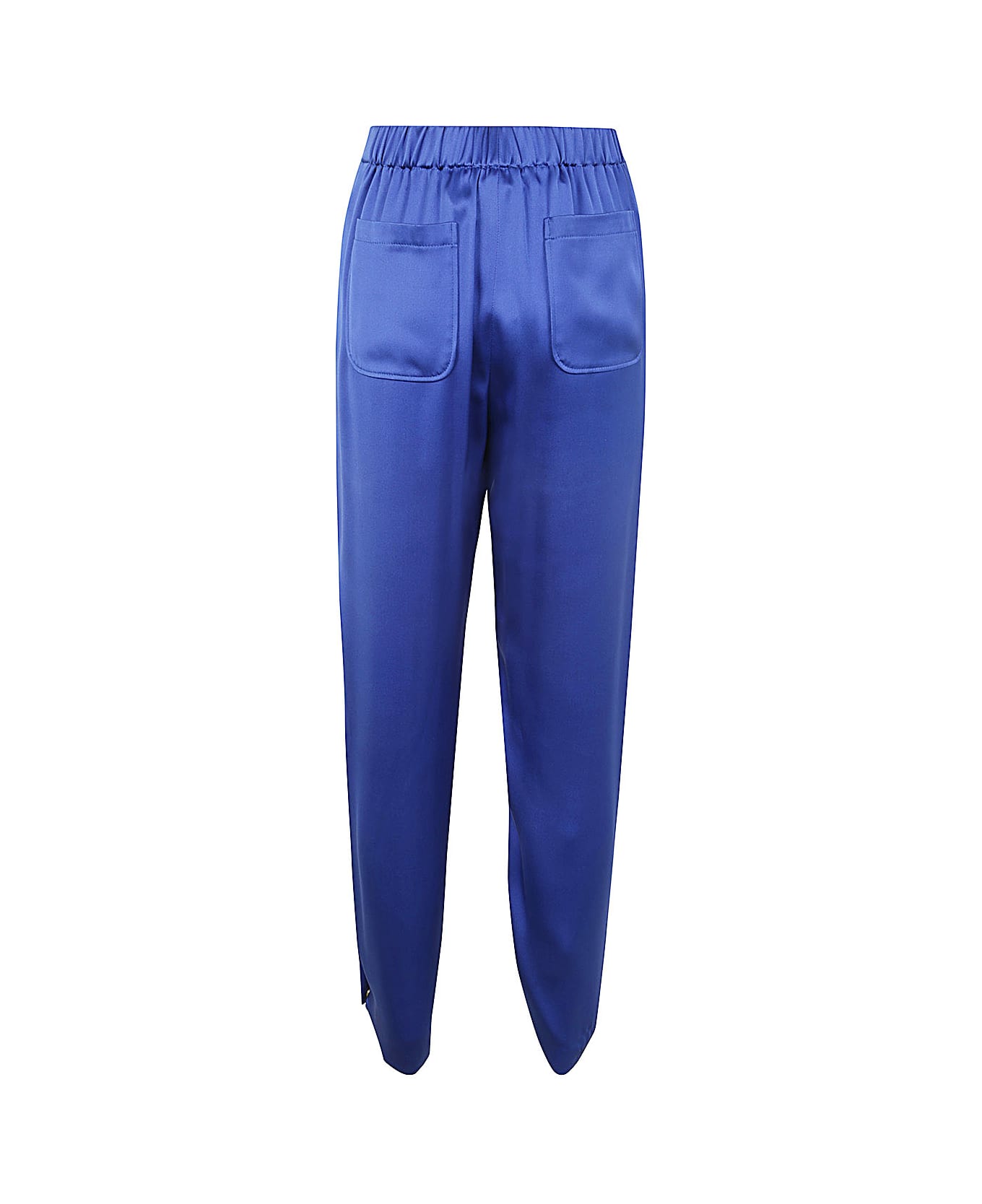 Giorgio Armani Elastic Waist Pants With Button On Bottom - Ubpa Bluette
