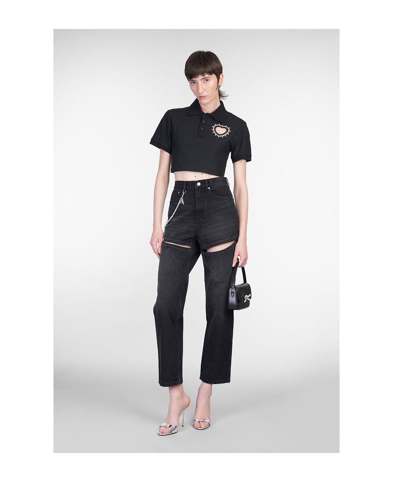 AREA Polo In Black Cotton - black
