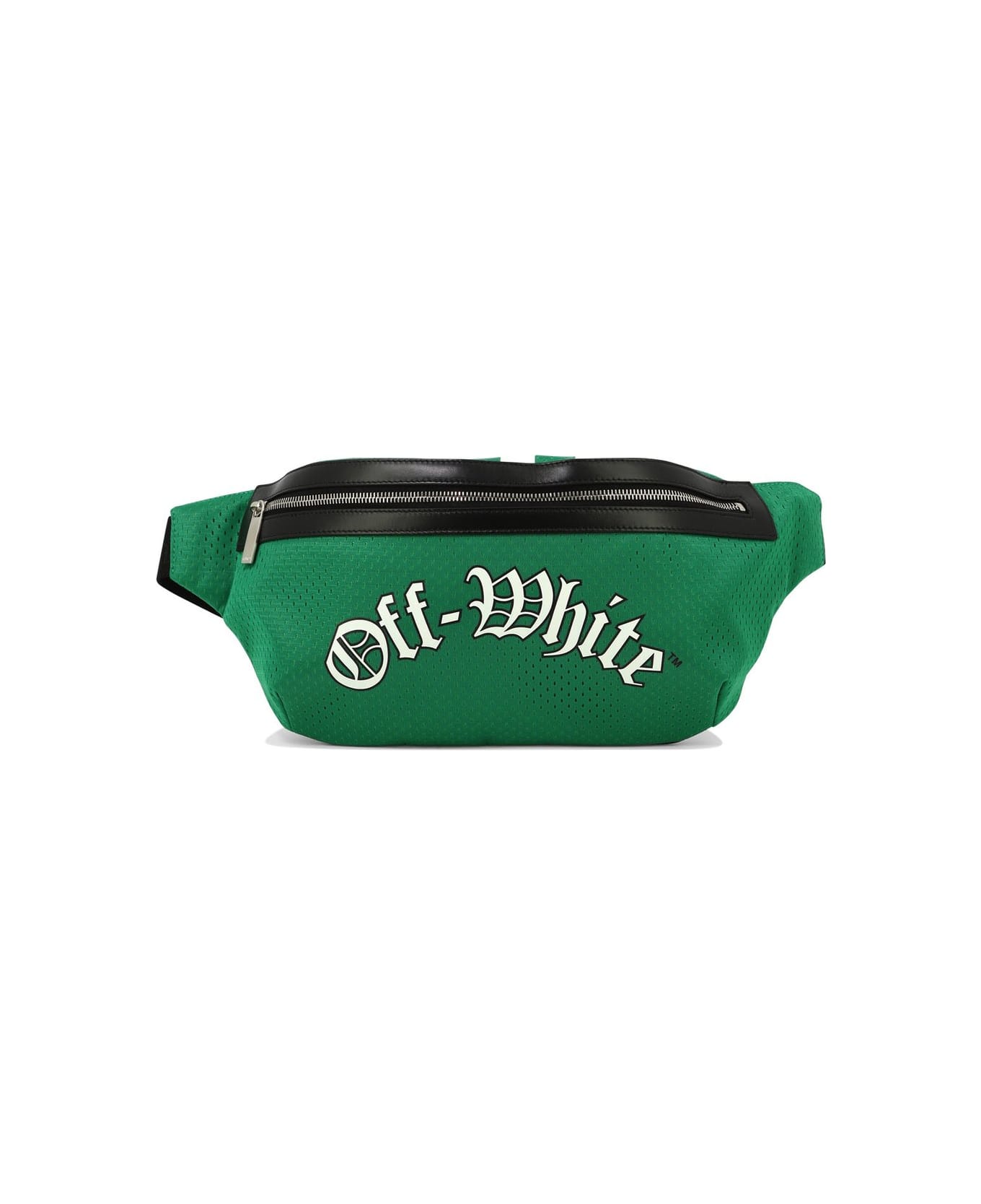 Off-White Core Logo Printed Mesh Belt Bag - Green