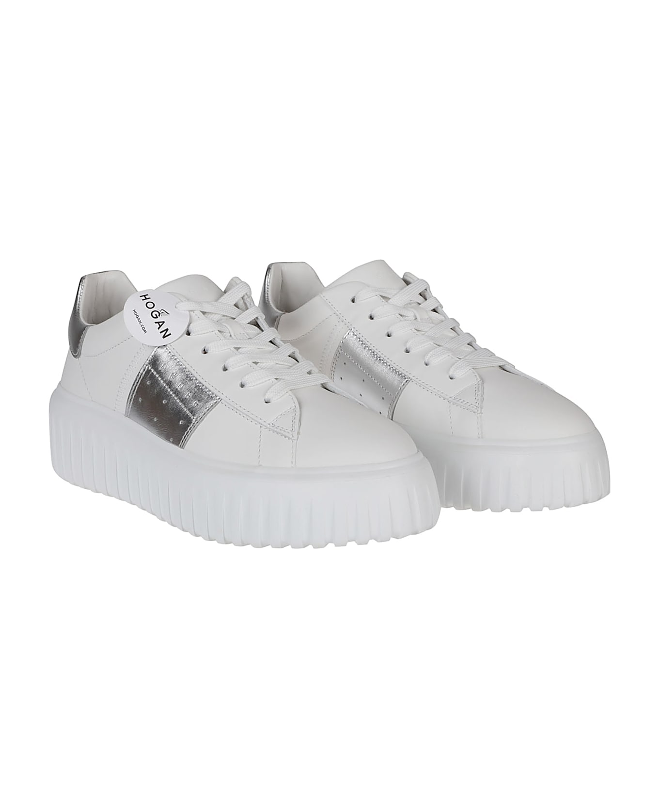 Hogan H-stripes Sneakers - Bianco/argento