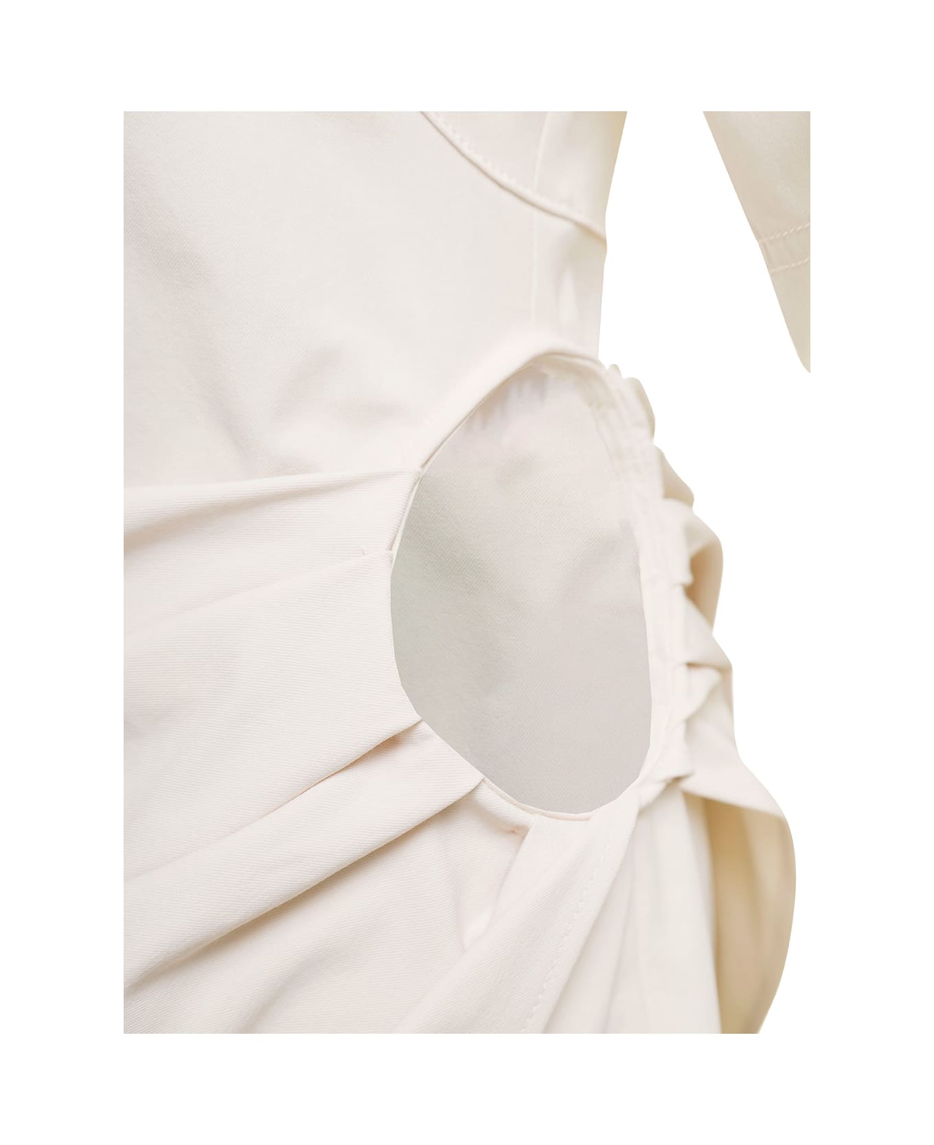 Jacquemus White Shirt Dress La Robe Camisa In Cotton Blend Woman - White ワンピース＆ドレス