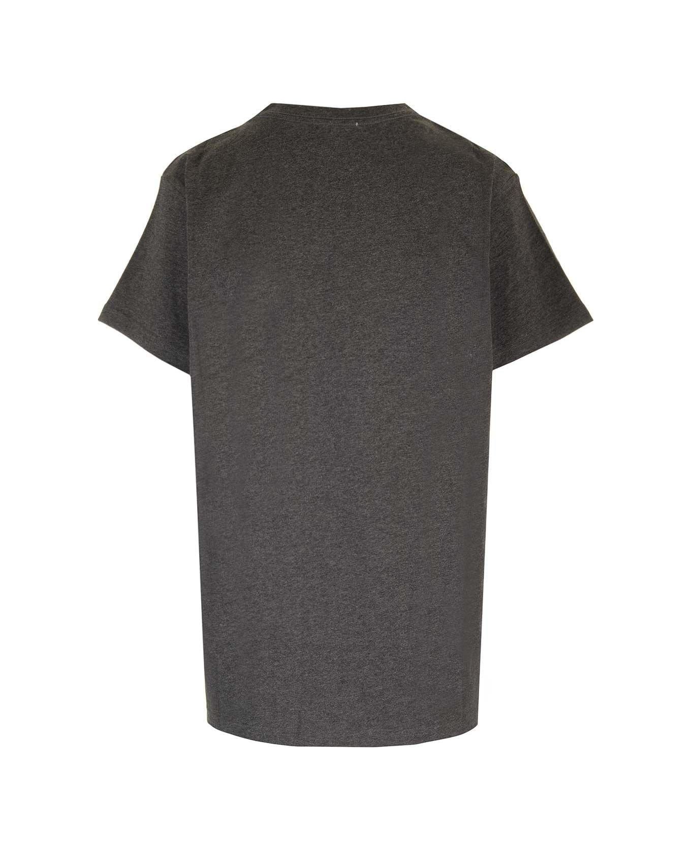 Isabel Marant Logo Printed Crewneck T-shirt - GREY