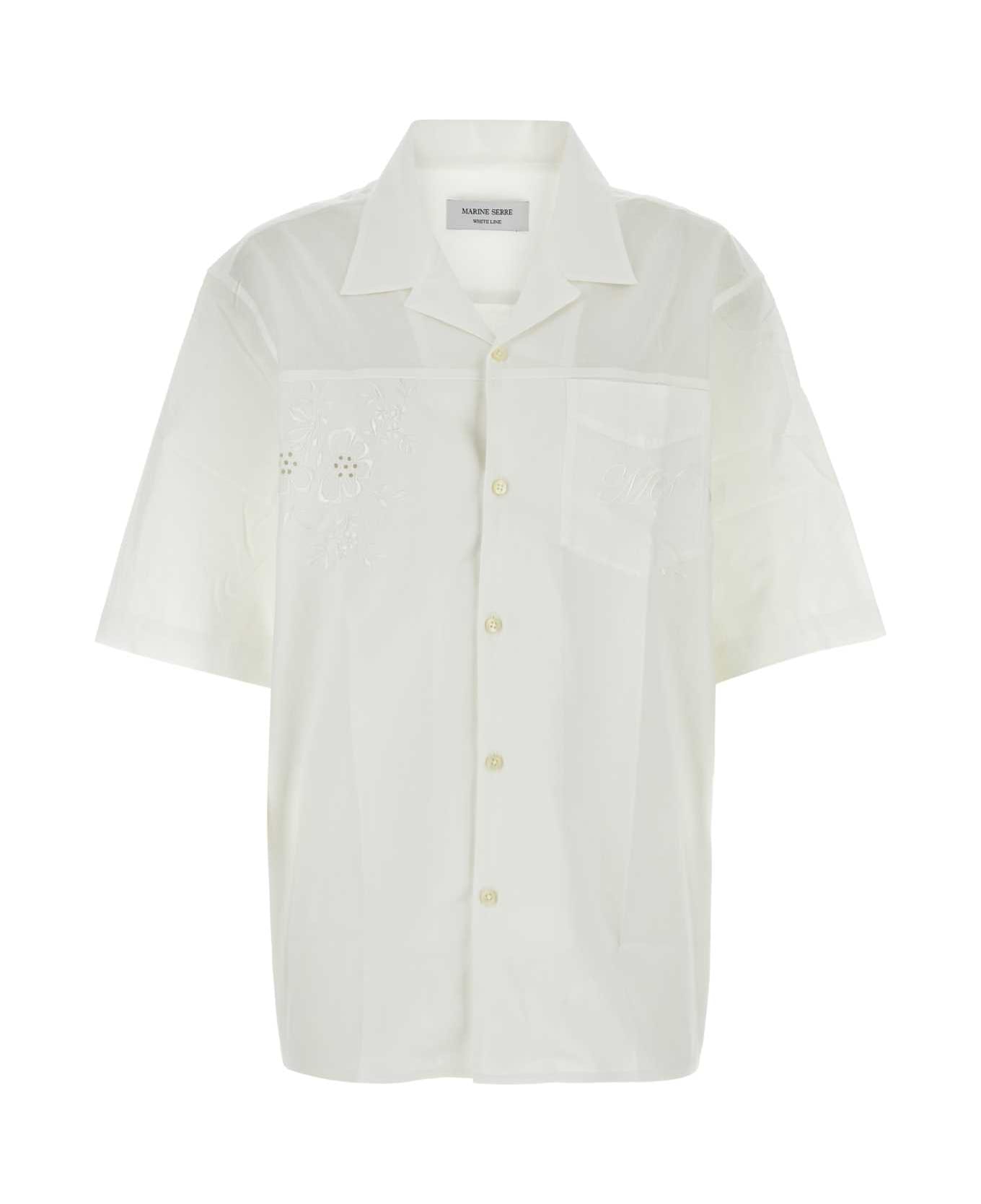 Marine Serre White Cotton Shirt - WHITE