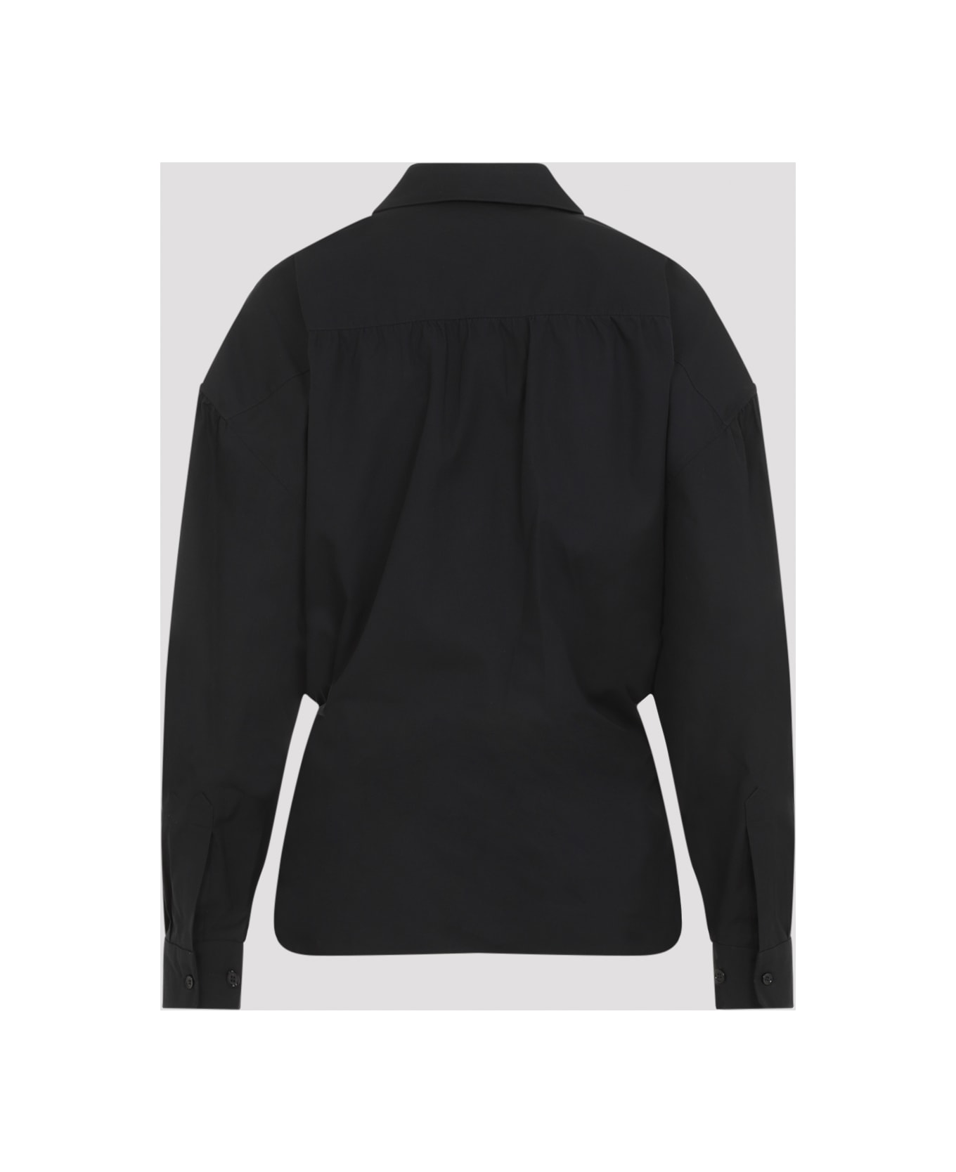 Lemaire 'straight Collar Twisted' Shirt - Caviar