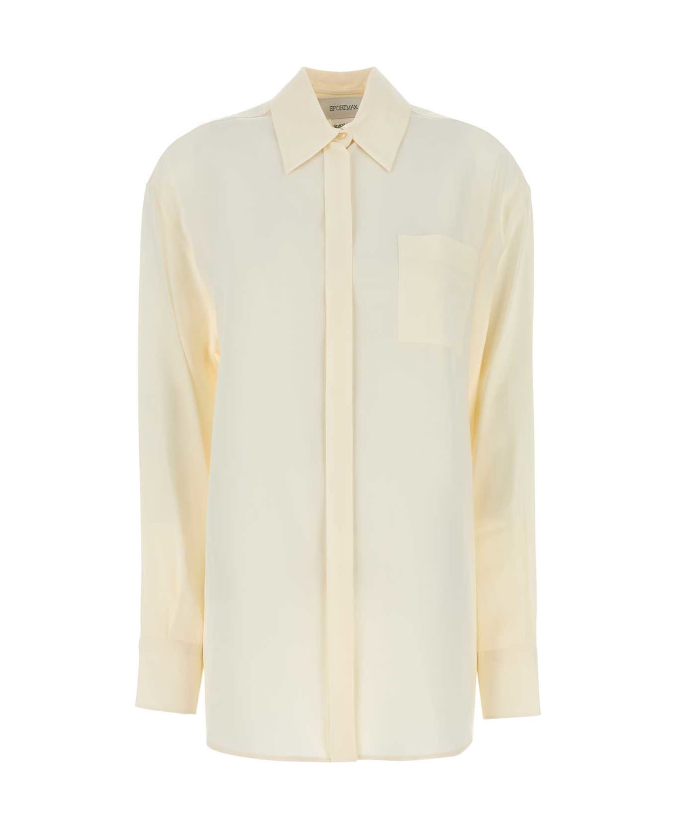 SportMax Ivory Silk Tonale Shirt - AVORIO