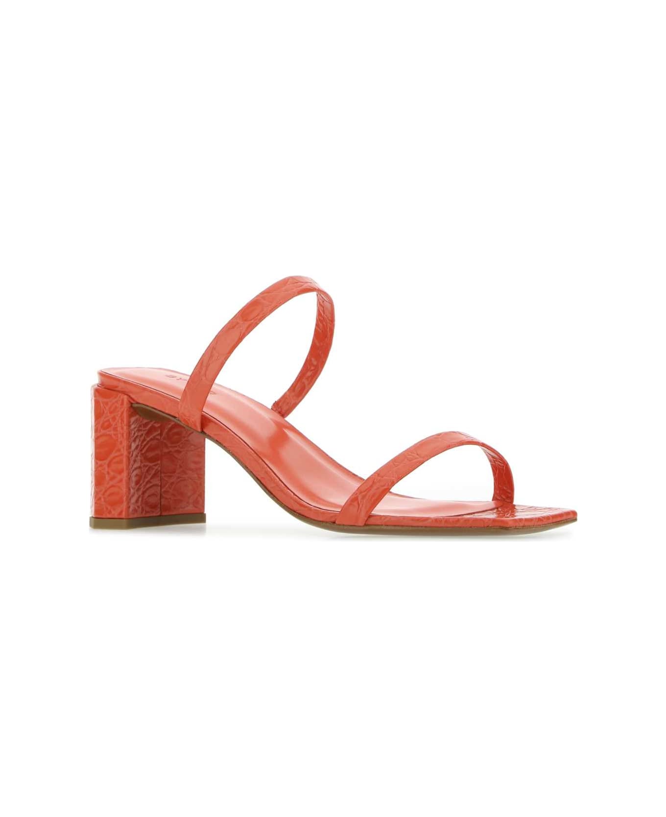 BY FAR Coral Leather Tanya Mules - CRL