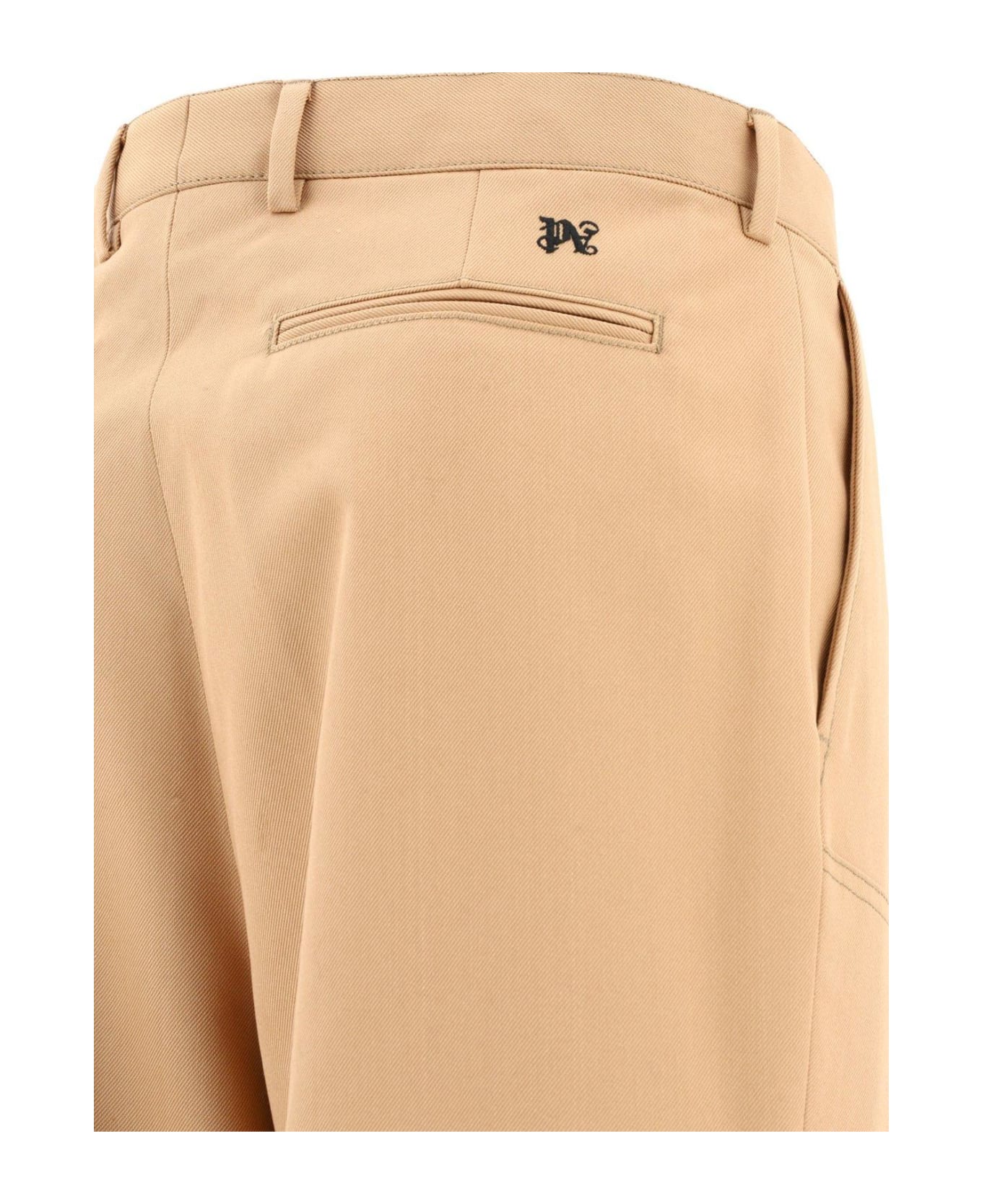 Palm Angels Pa Embroidered Workwear Trousers - Beige