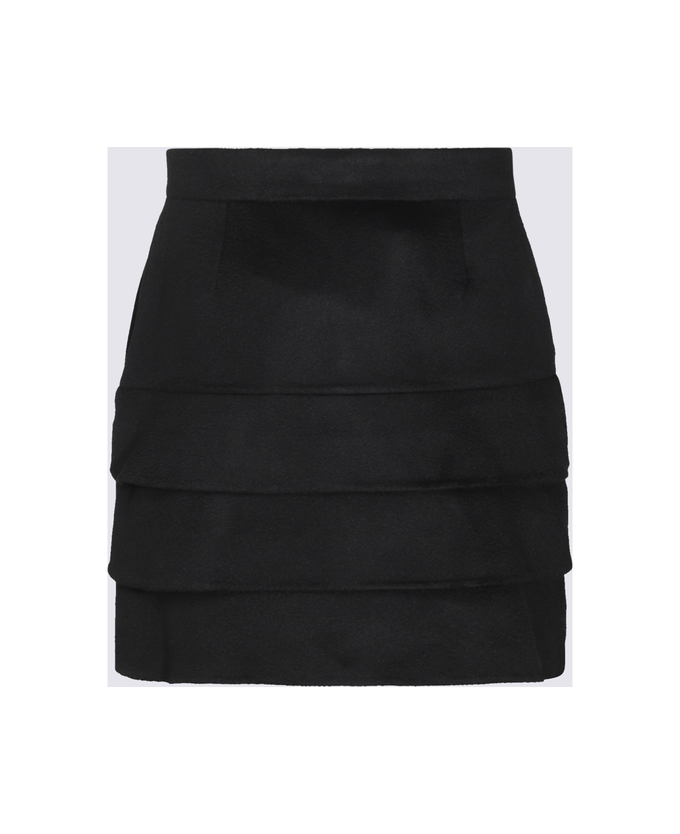 Max Mara Black Wool Skirt - Black