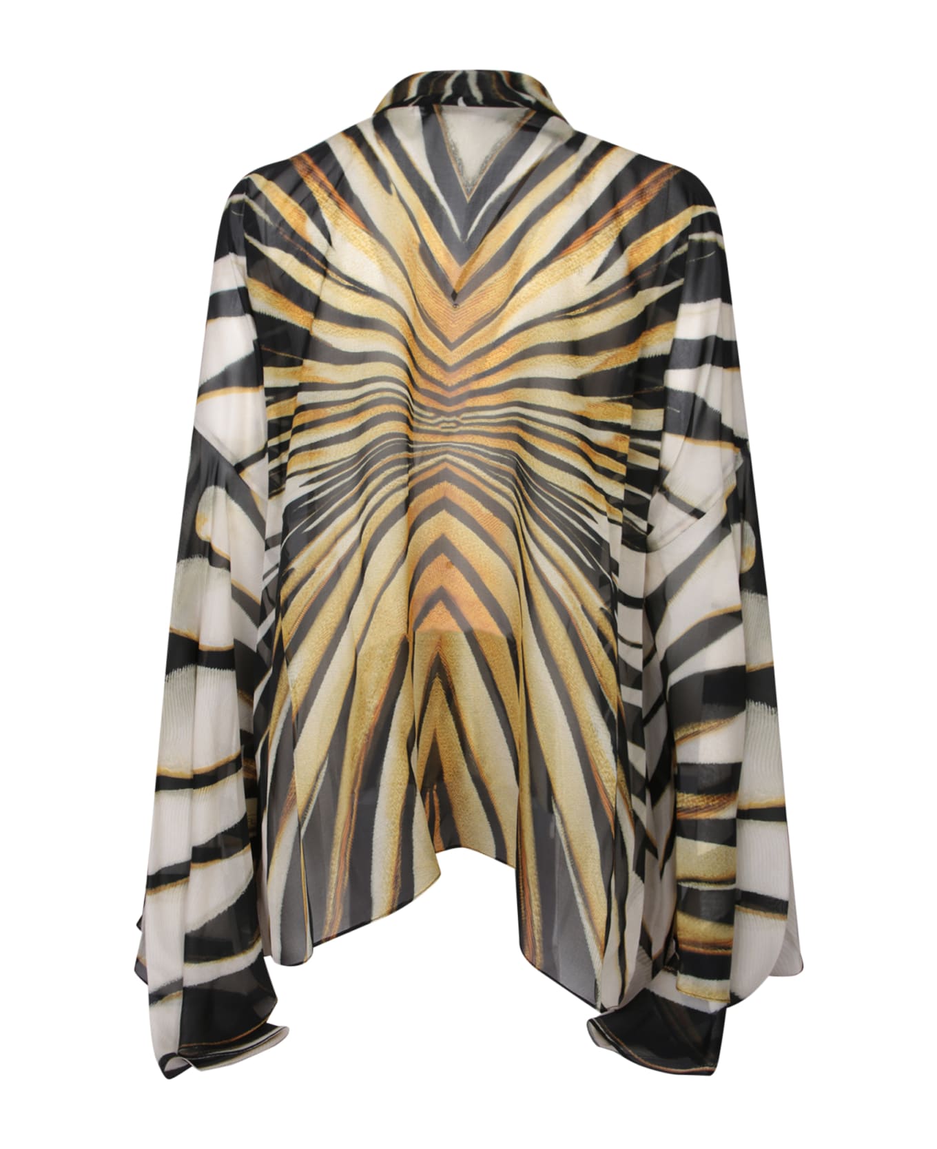 Roberto Cavalli Pattern Print Asymmetric Shirt - Yellow