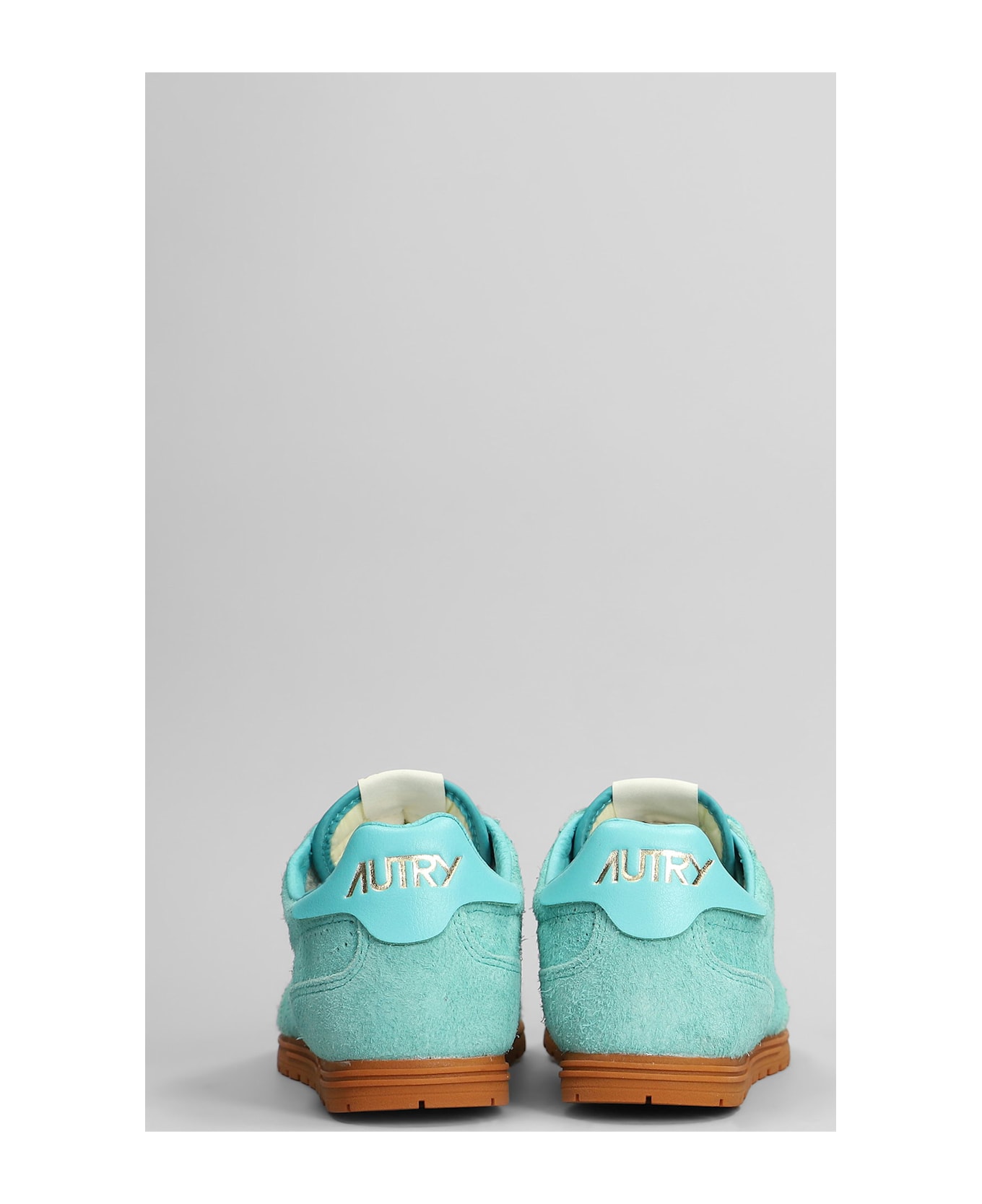 Autry Windspin Sneakers In Green Suede - green