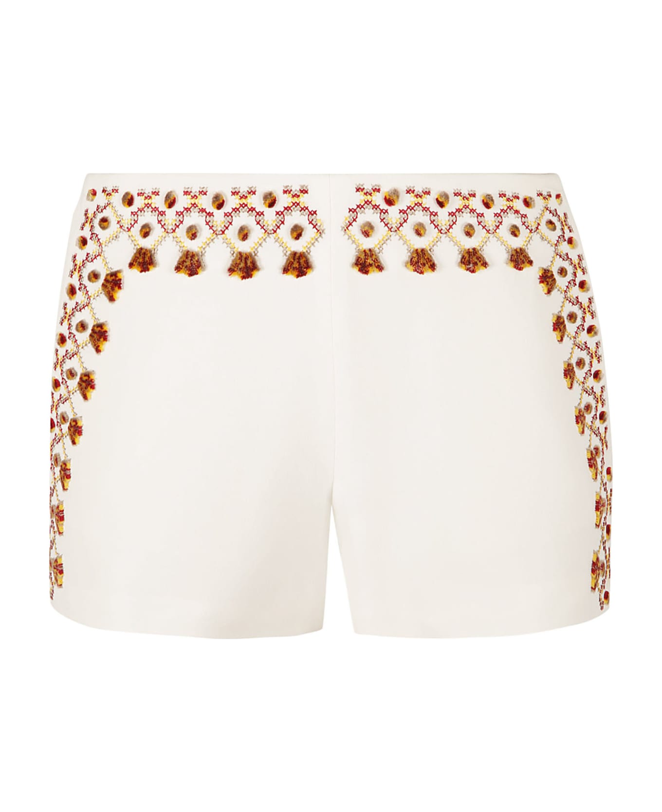 Ermanno Scervino Pattern Embroidered Shorts - White