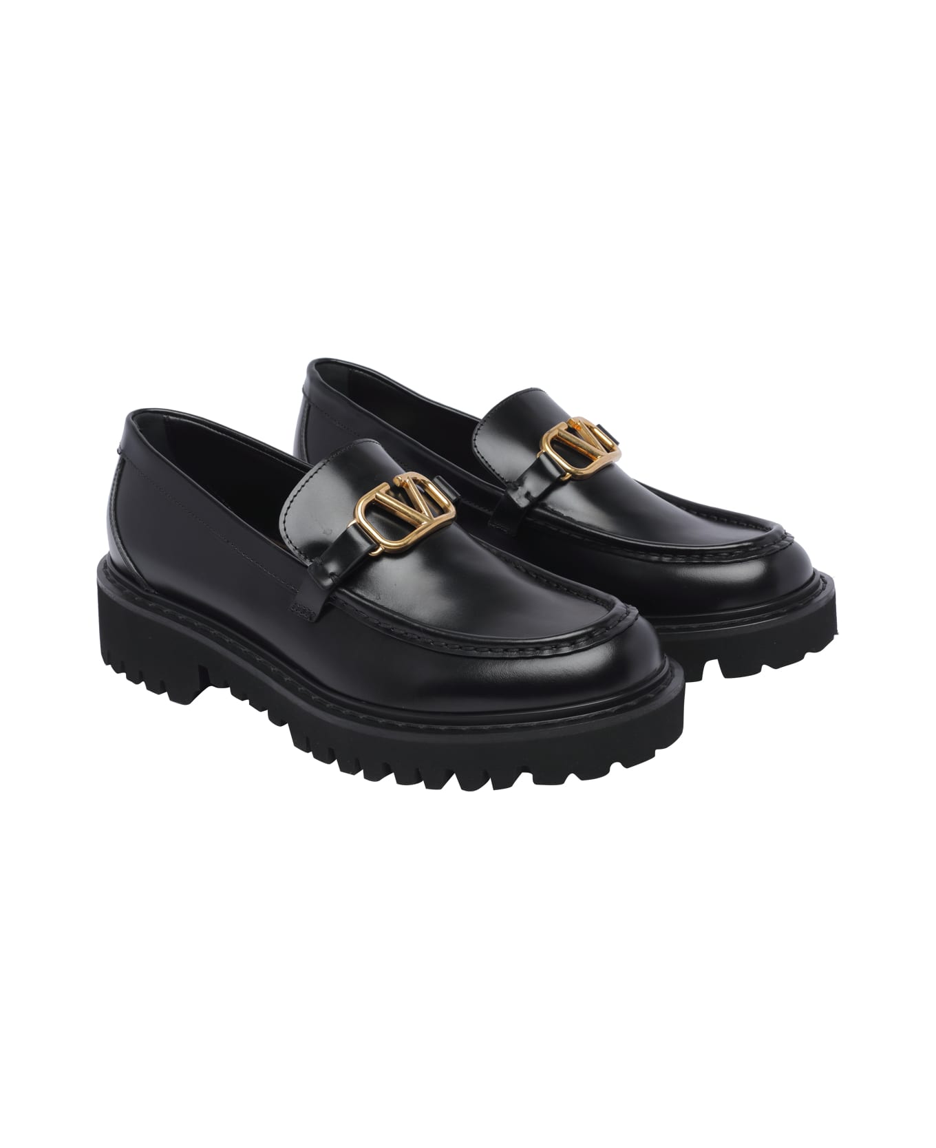 Valentino Garavani Vlogo Signature Loafers - Black