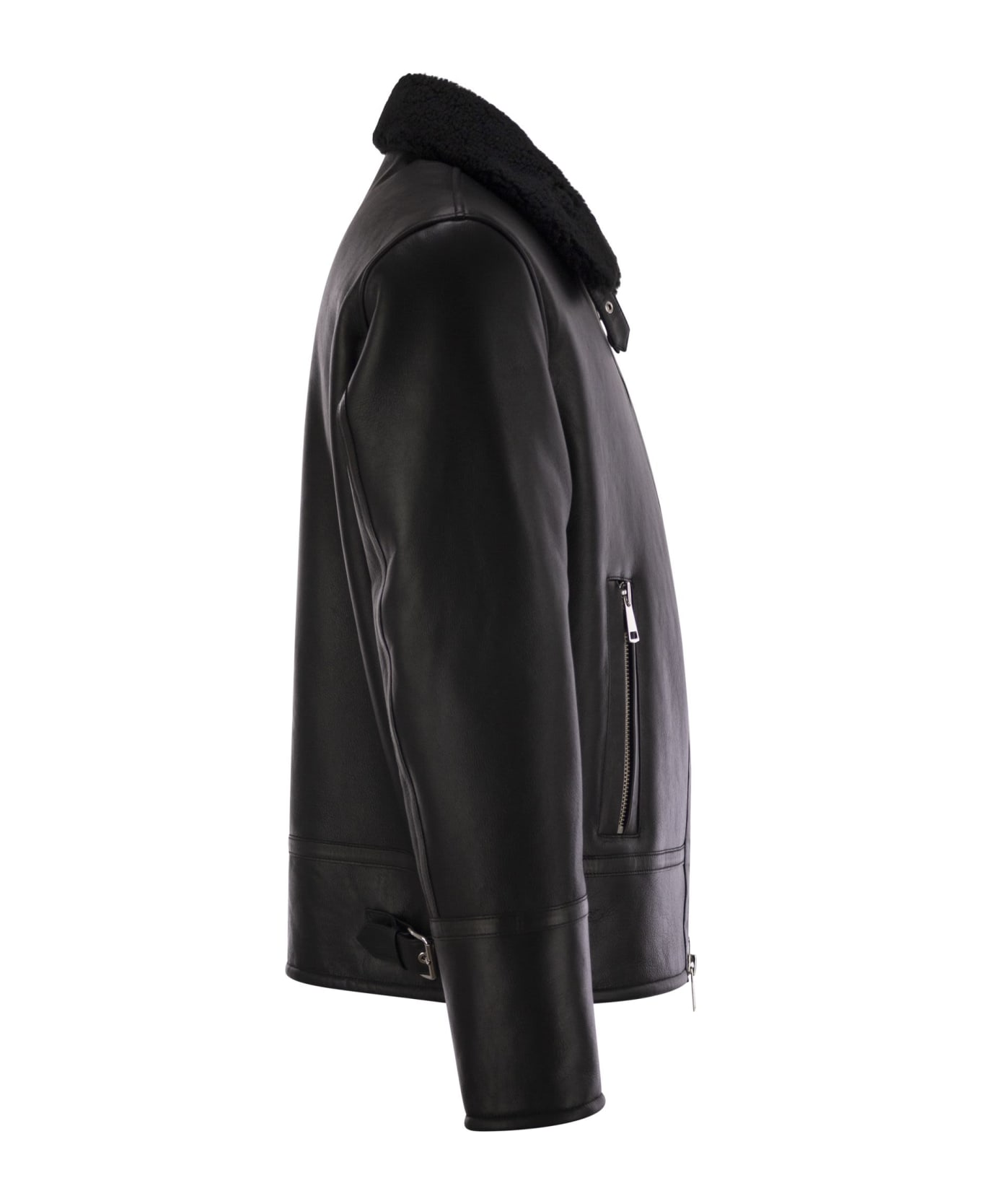 Dondup Regular Shearling Jacket - Black