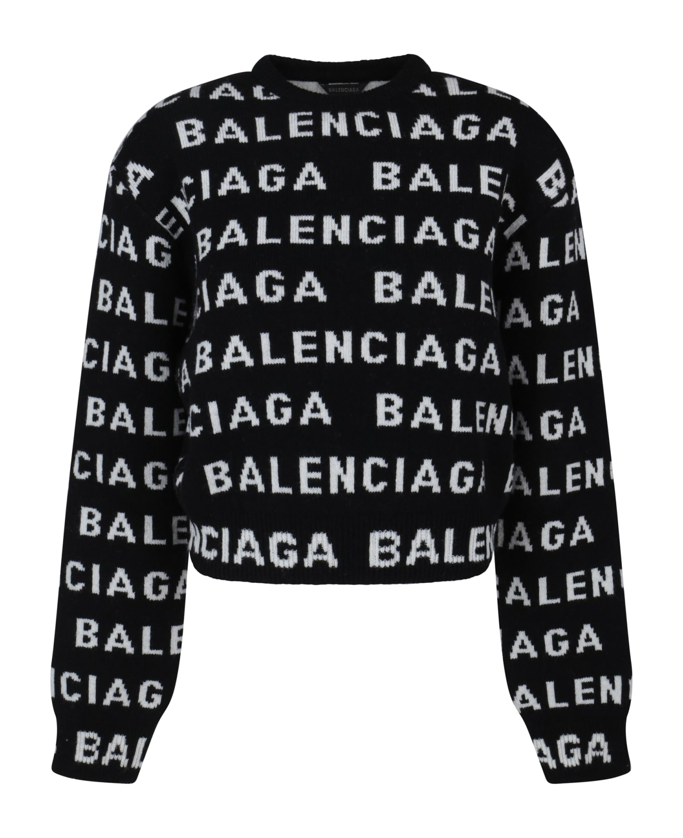 Balenciaga Wool Sweater - Black/white ニットウェア