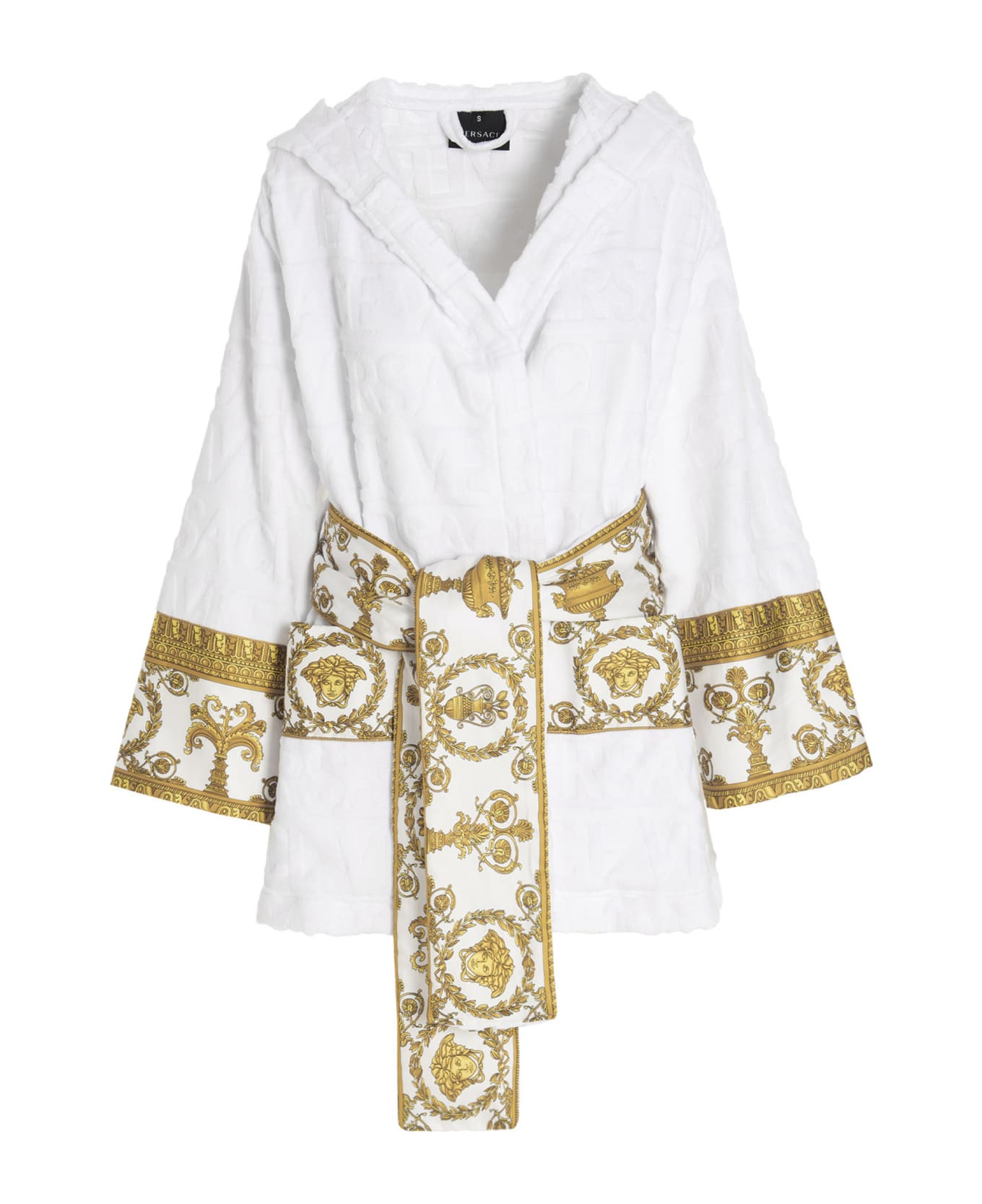 Versace Short Bathrobe - White