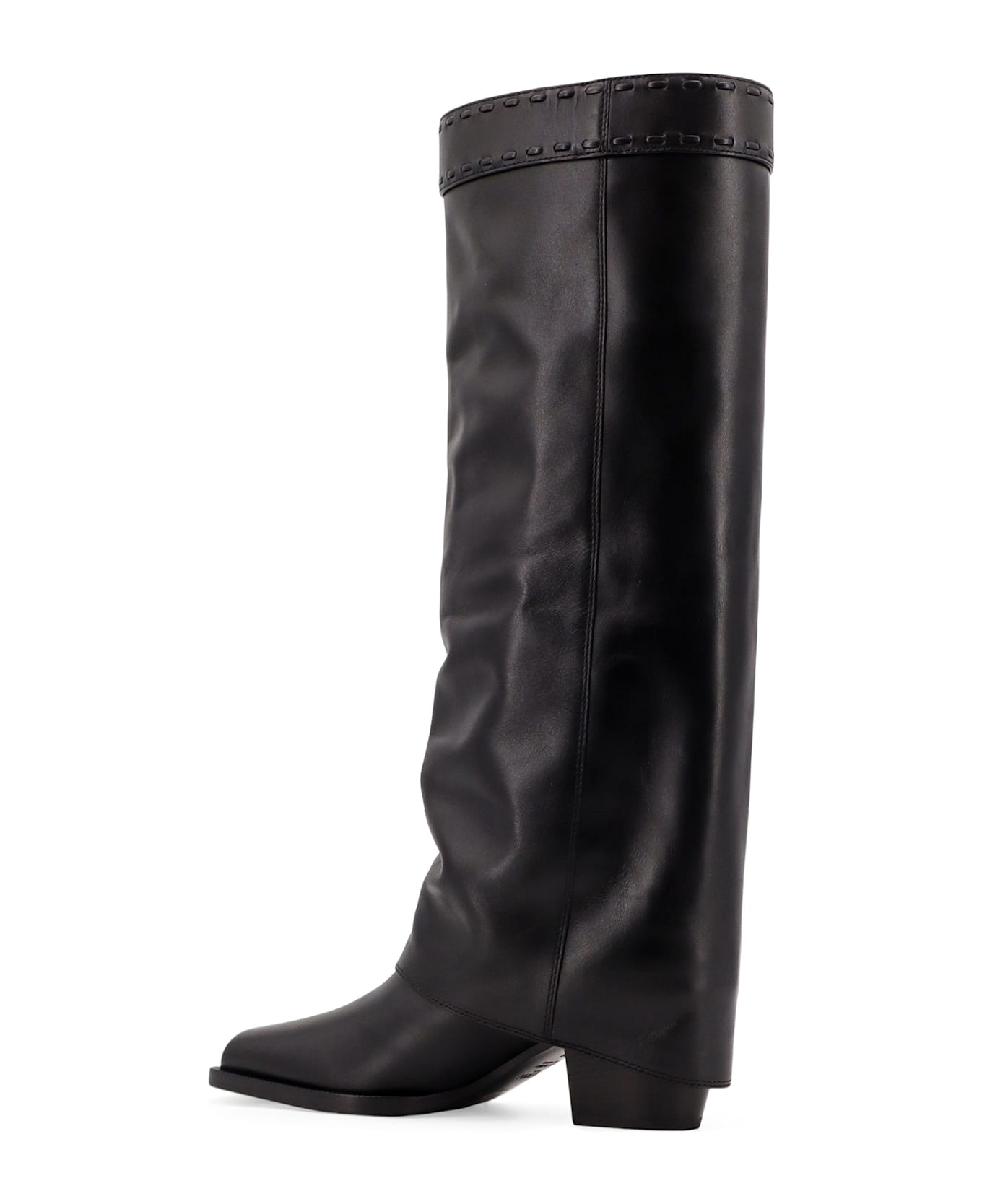 Fendi Black Leather Fendi Show Boots - Black