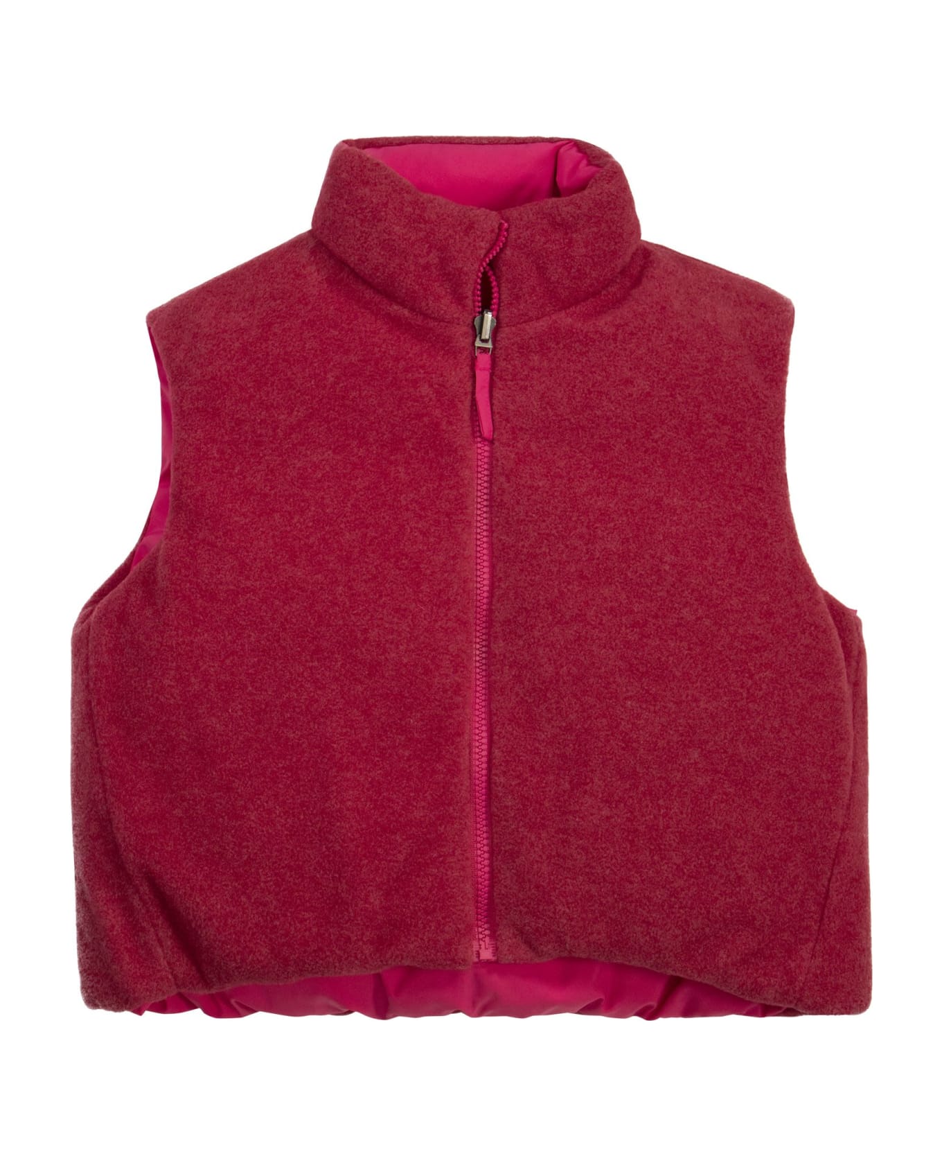 Il Gufo Reversible Down Waistcoat - Fuchsia