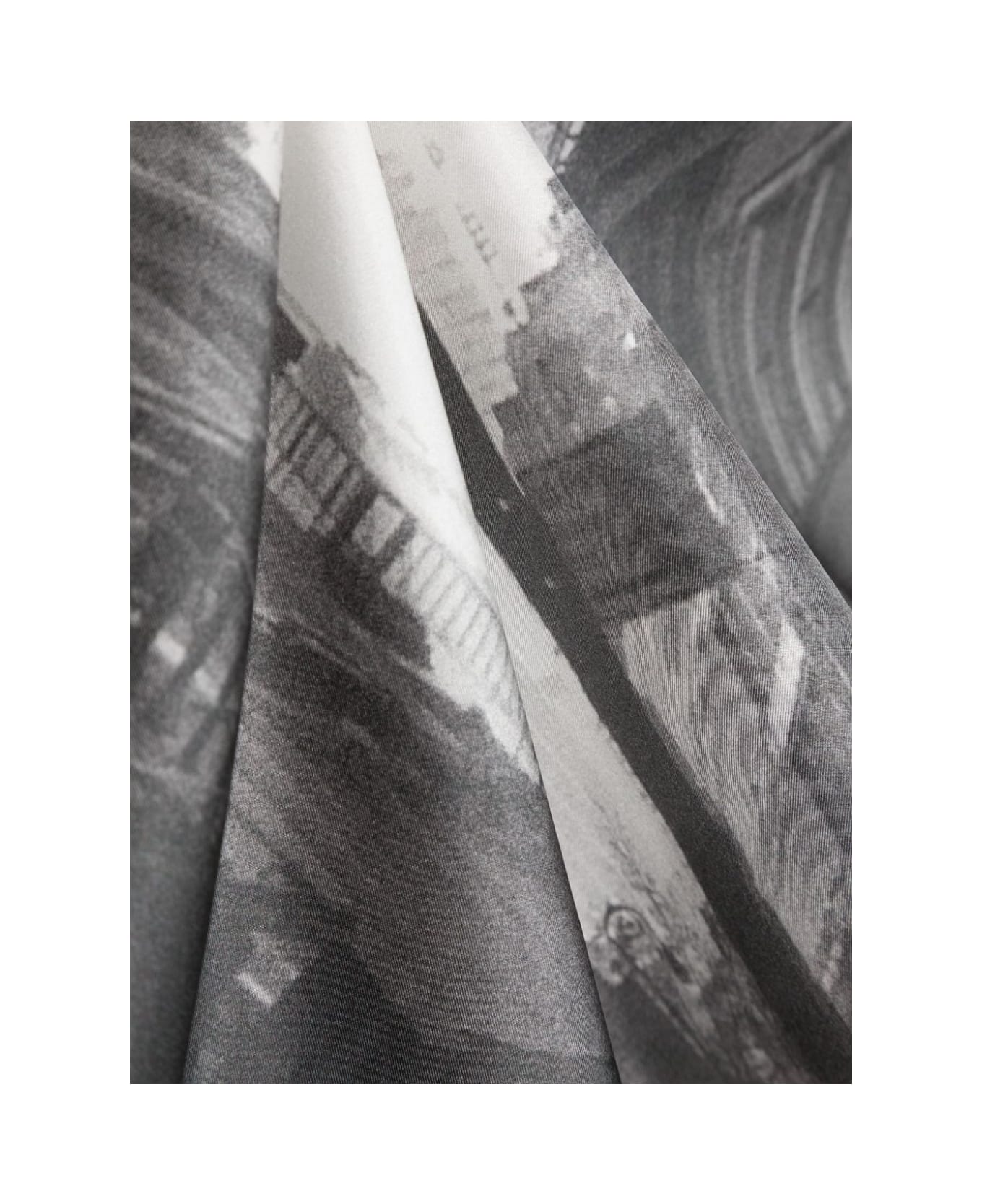 Emporio Armani Lady Woven Foulard - Smoke Grey スカーフ＆ストール