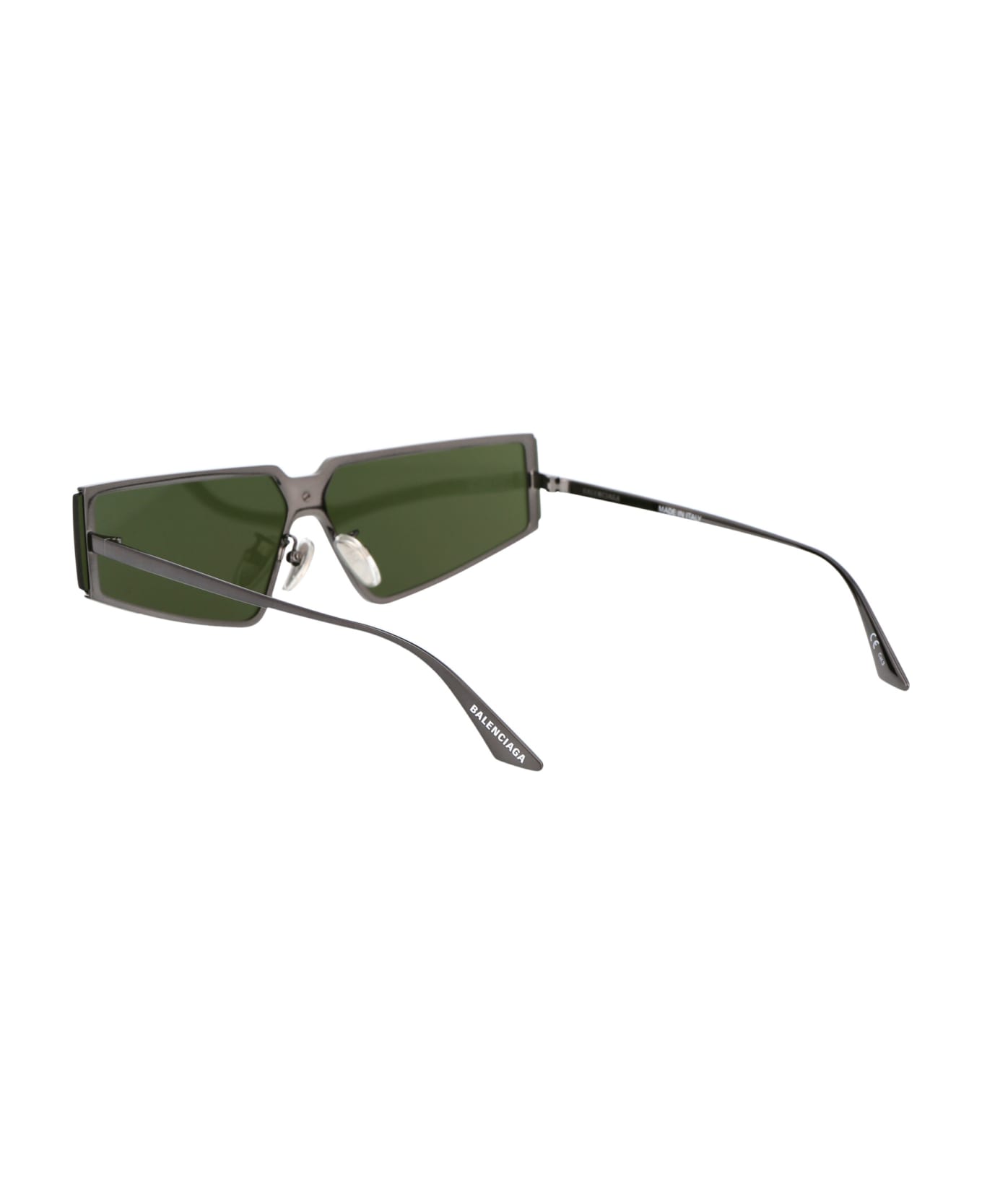 Balenciaga Eyewear Bb0192s Sunglasses - 002 RUTHENIUM RUTHENIUM GREEN