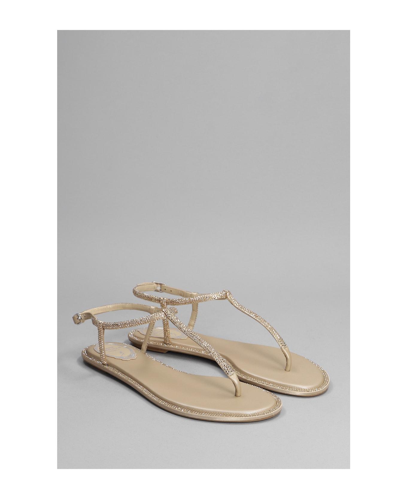 René Caovilla Renè Caovilla Diana Embellished Thong Sandals - Marrone