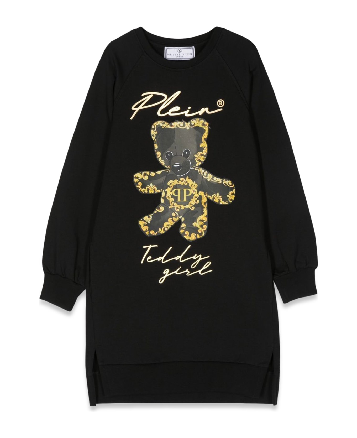 Philipp Plein Long Sleeve Dress Bear - NERO