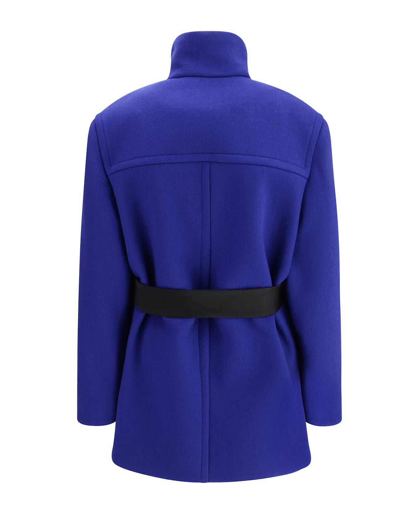 Saint Laurent Wool Boxy Belted Coat
