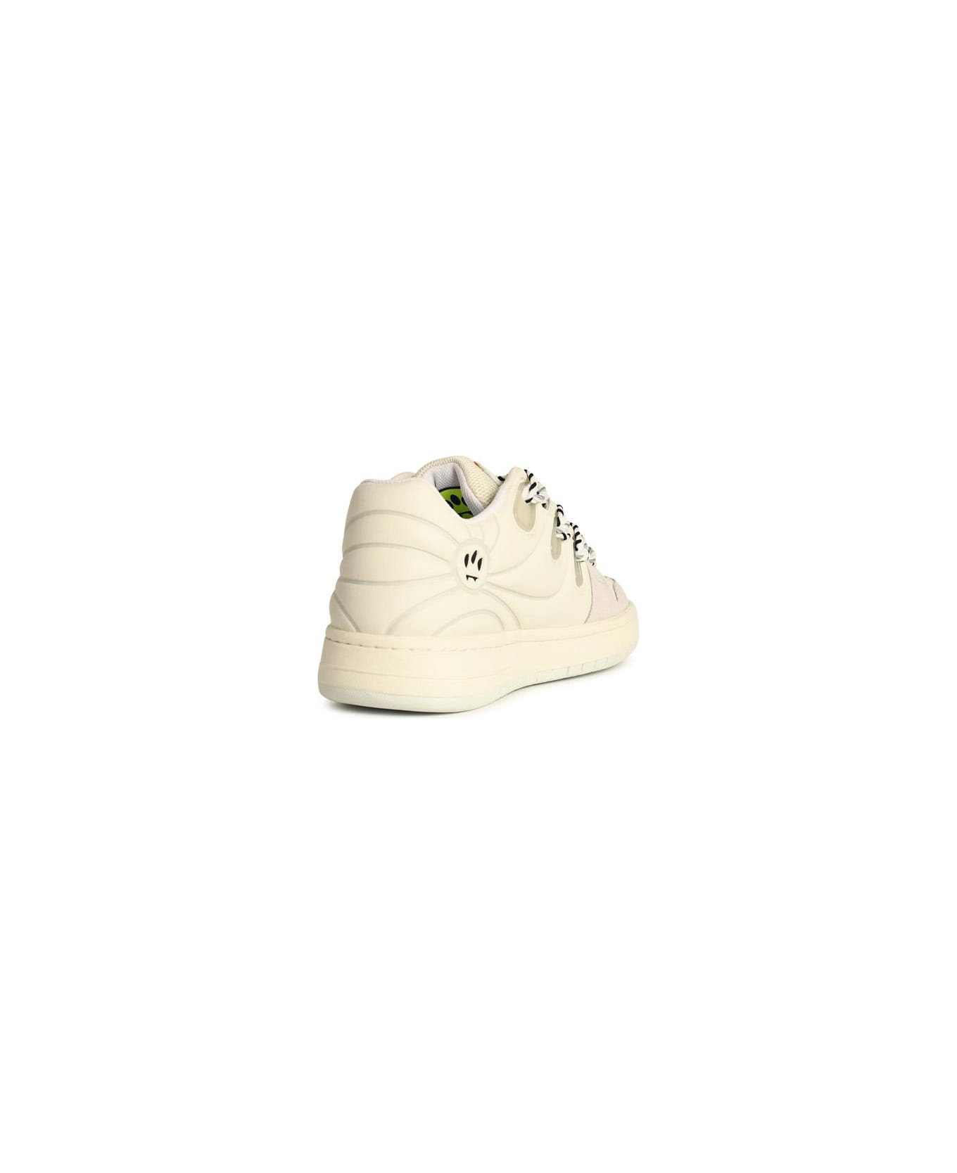Barrow 'skate' White Leather Sneakers - White