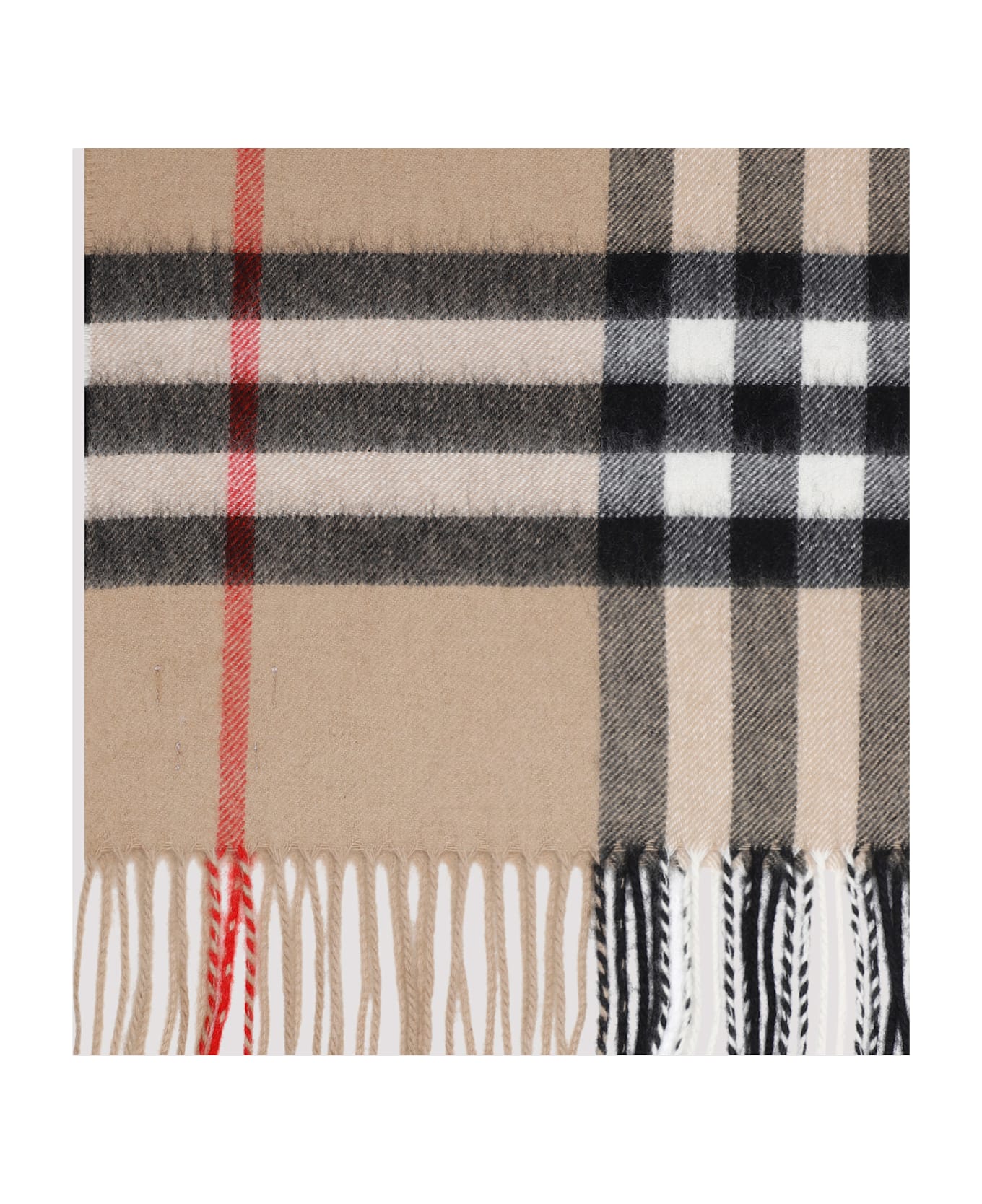Burberry Cashmere Check Scarf - Archive Beige