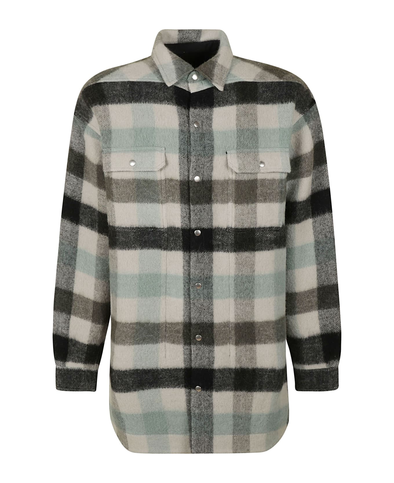 Rick Owens Oversized Outershirt - Pearl Plaid