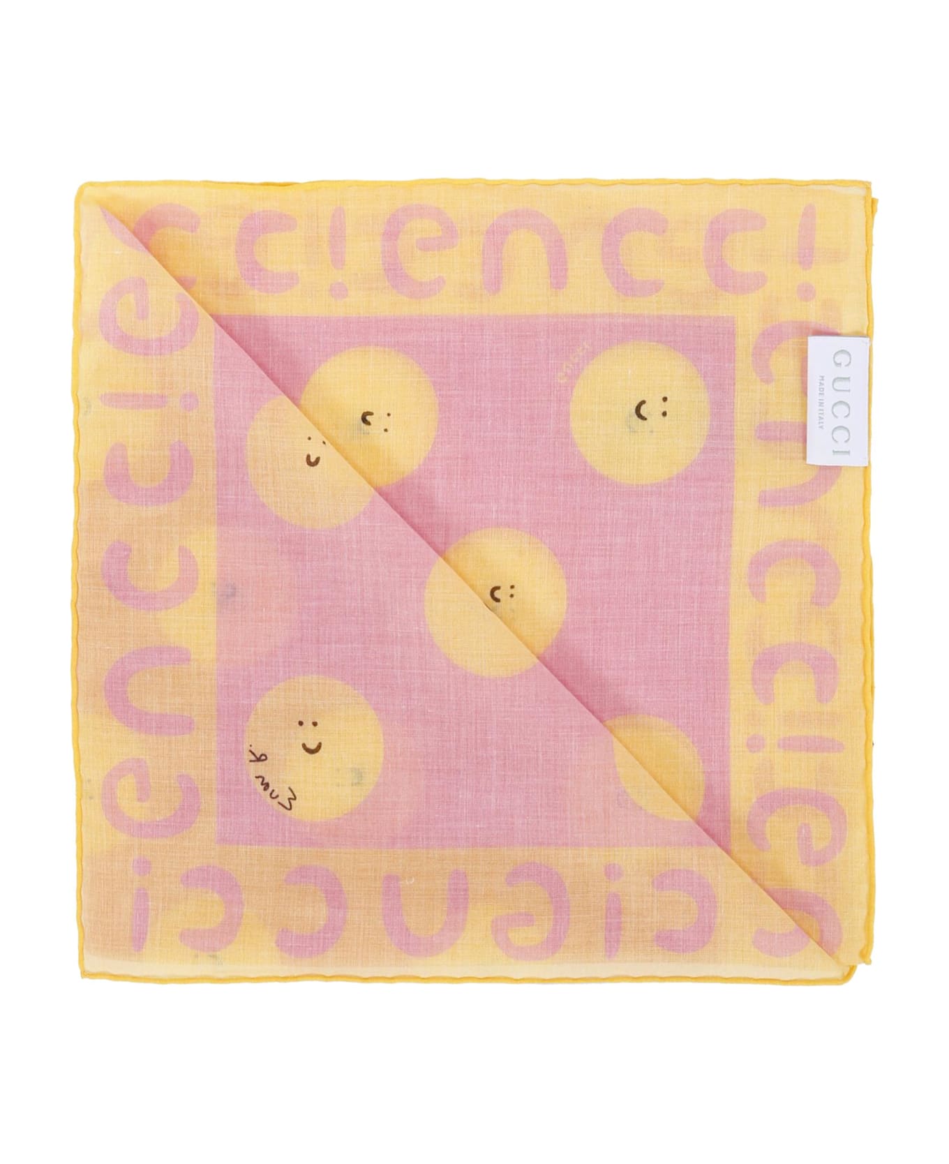 Gucci Pink Scarf For Girl With Sun - Pink