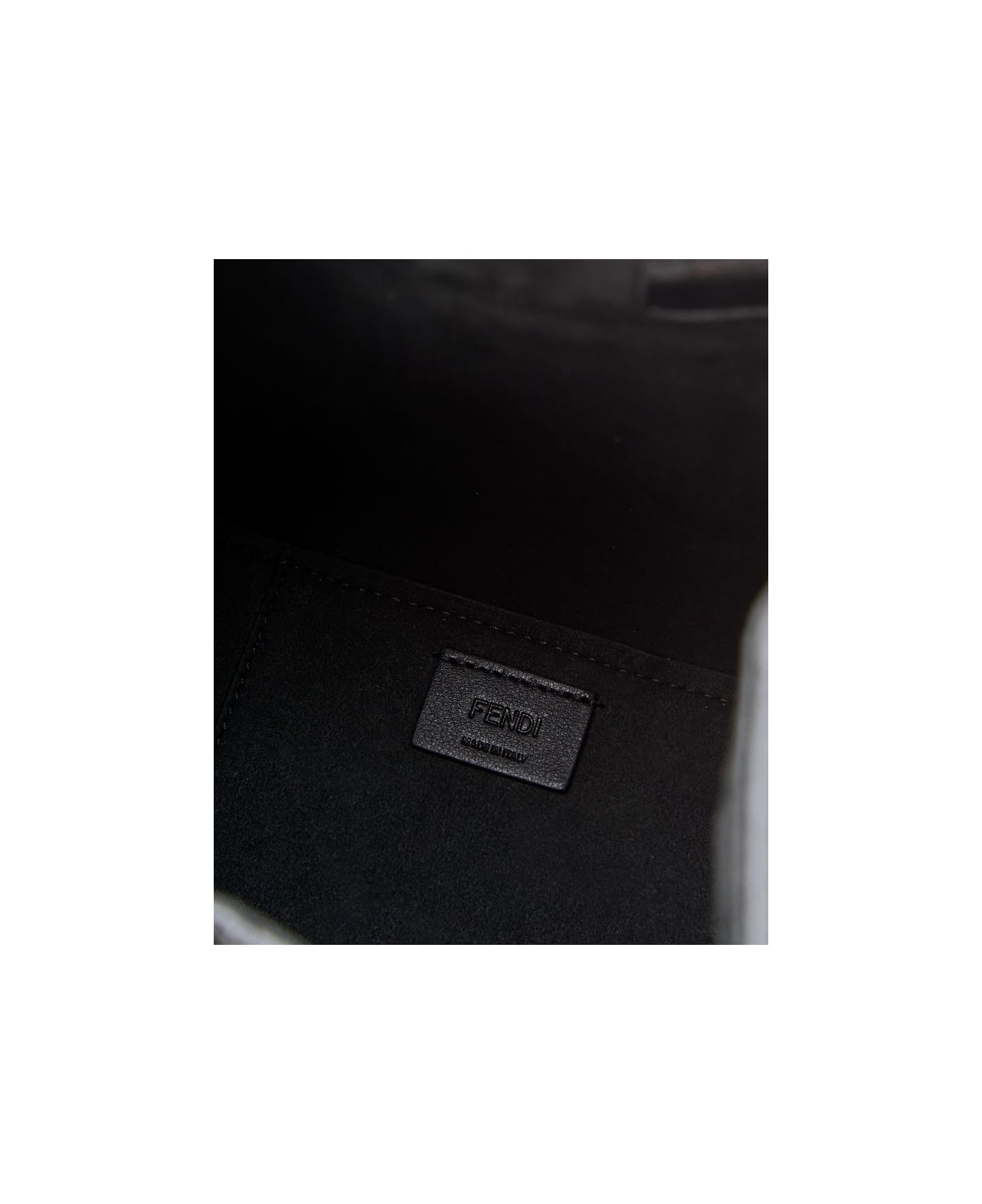 Fendi Mini Fendi Origami Leather Shoulder Bag - Black