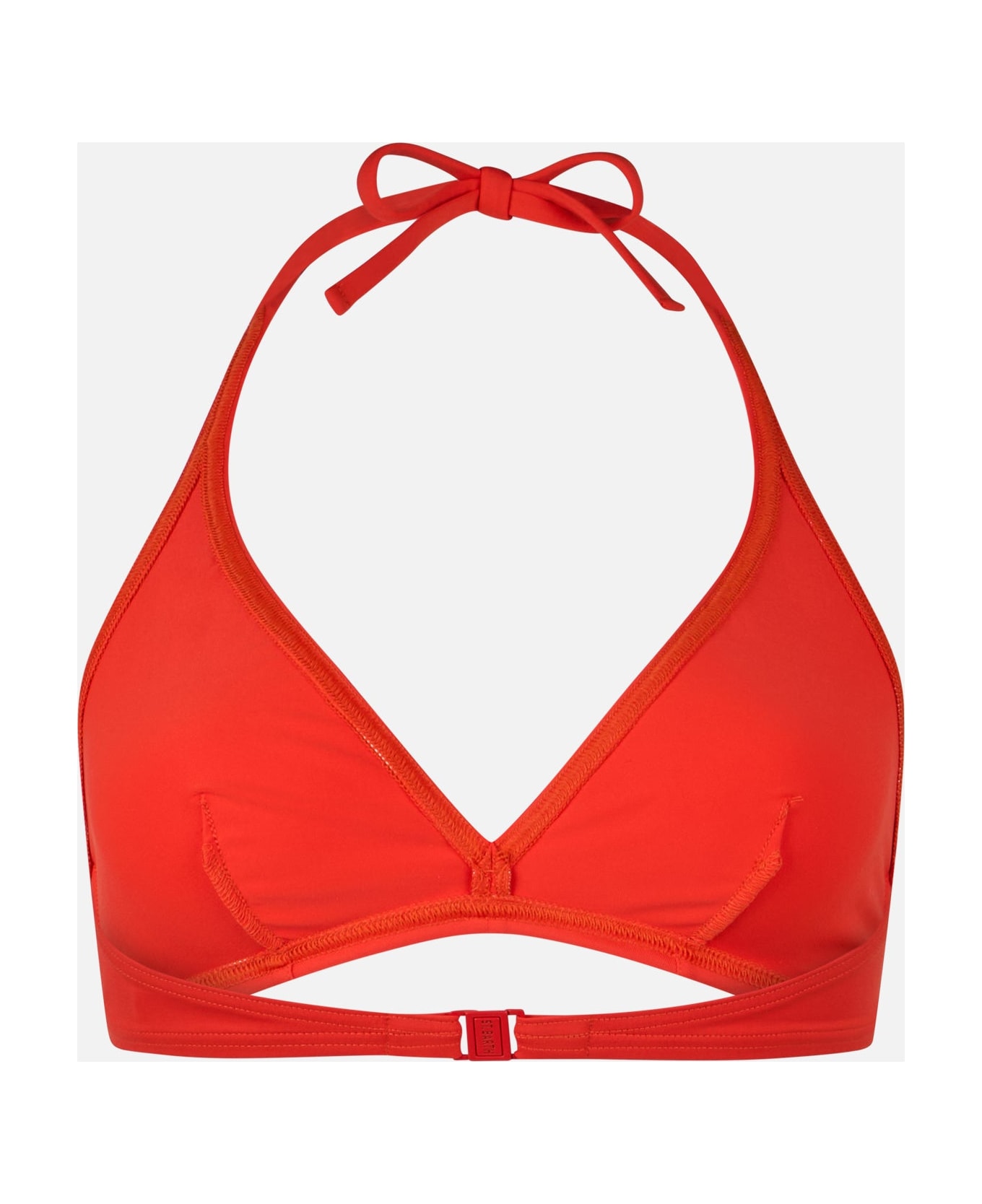 MC2 Saint Barth Woman Triangle Bralette Orange Top Gaia - ORANGE