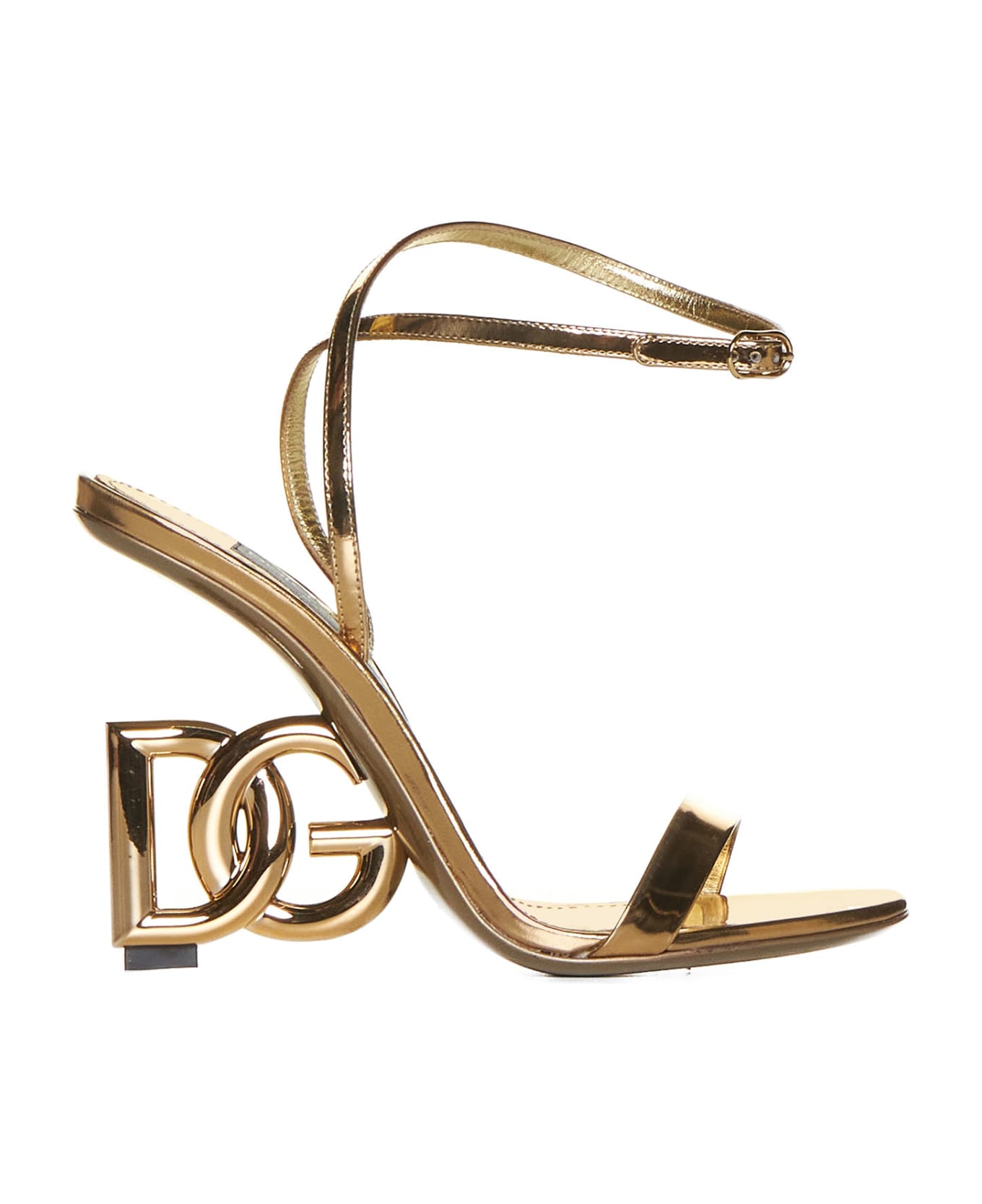 Dolce & Gabbana Dg Logo Pump Sandals - Gold