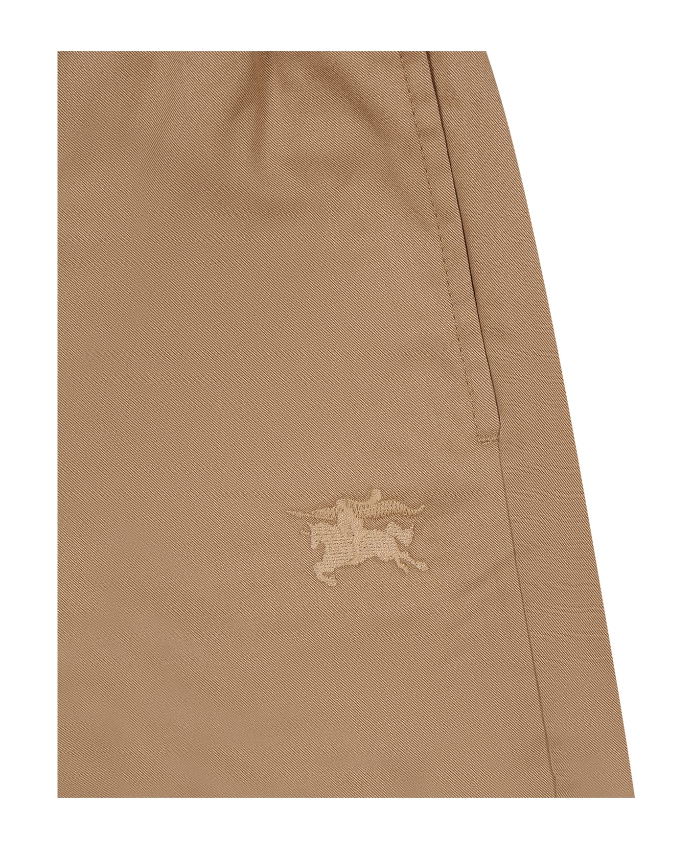 Burberry Beige Trousers Pour Baby Boy With Logo - Beige ボトムス