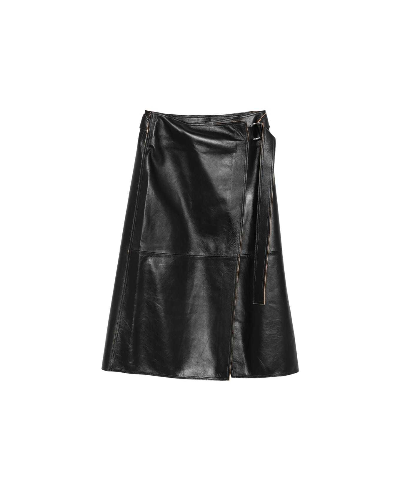 Calvin Klein Jeans Leather Skirt - BLACK
