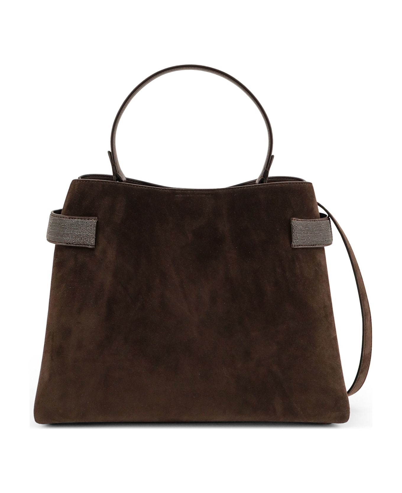 Brunello Cucinelli Suede Shoulder Bag - Corvino