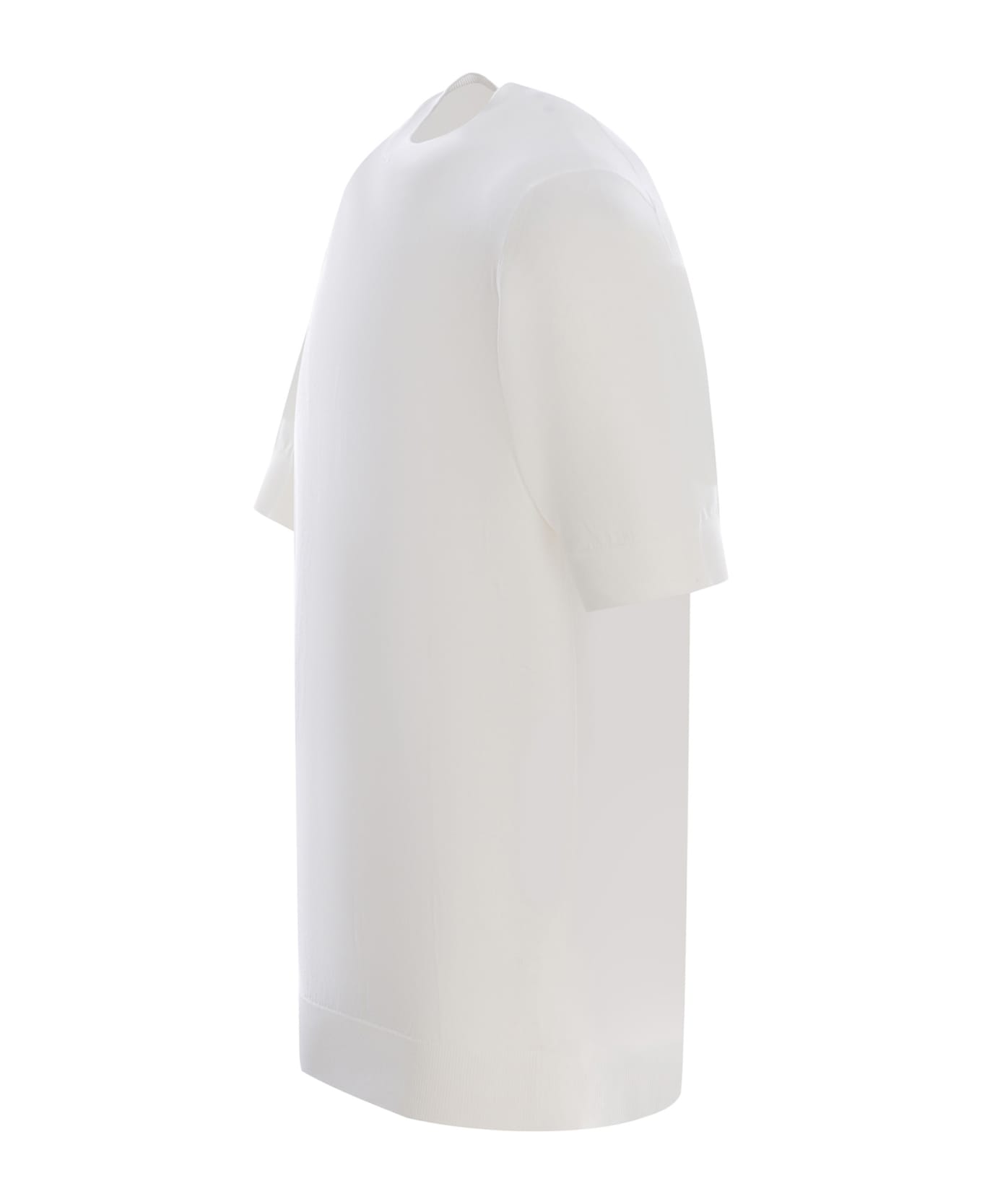 Filippo De Laurentiis Sweater Filippo De Laurentis Made Of Light Cotton Thread - Bianco