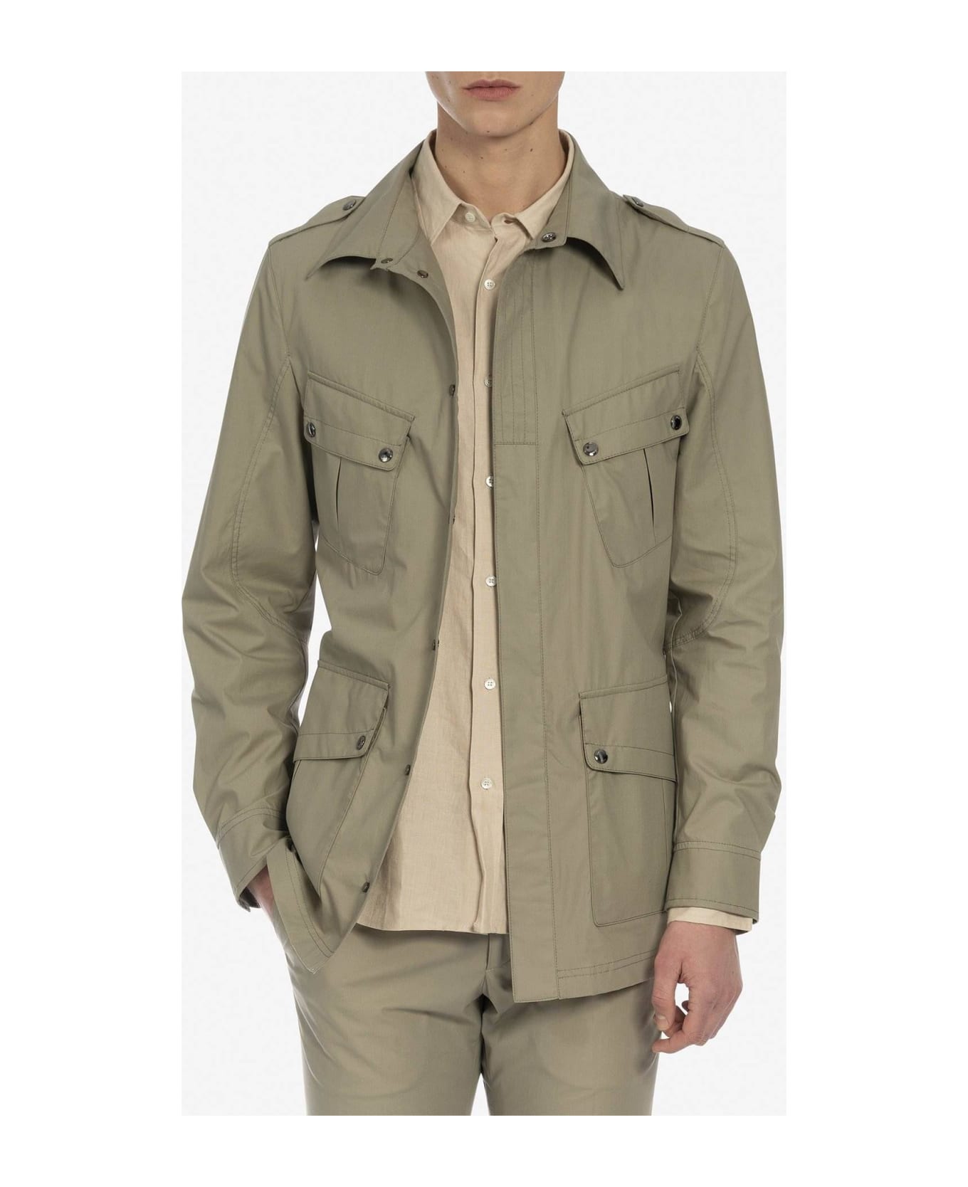 Larusmiani Merzouga Safari Jacket Blazer - Sage Green
