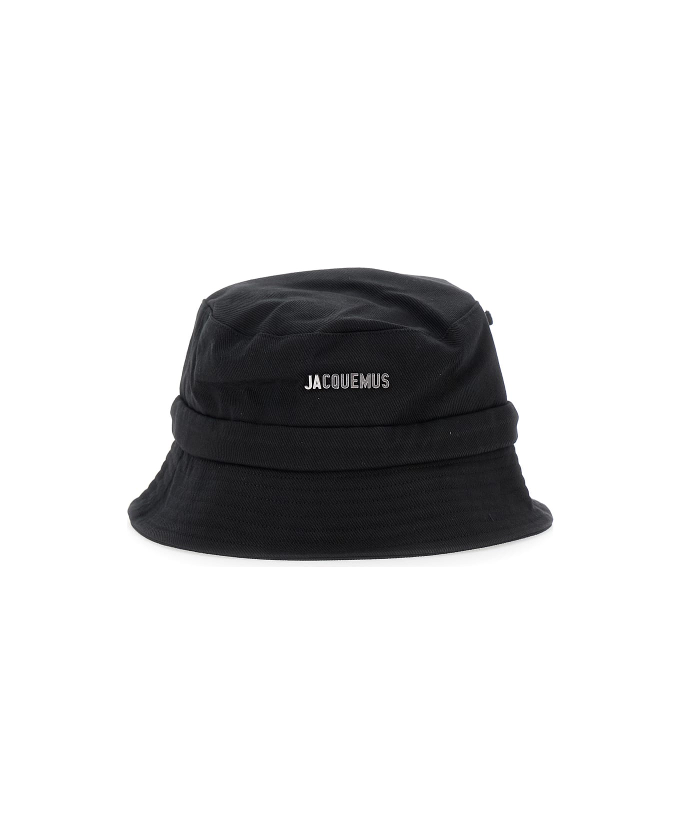 Jacquemus 
le Bob Gadjo
 Black Bucket Hat With Logo Lettering On The Front And Self-tie Closure On The Rear In Cotton Man - BLACK