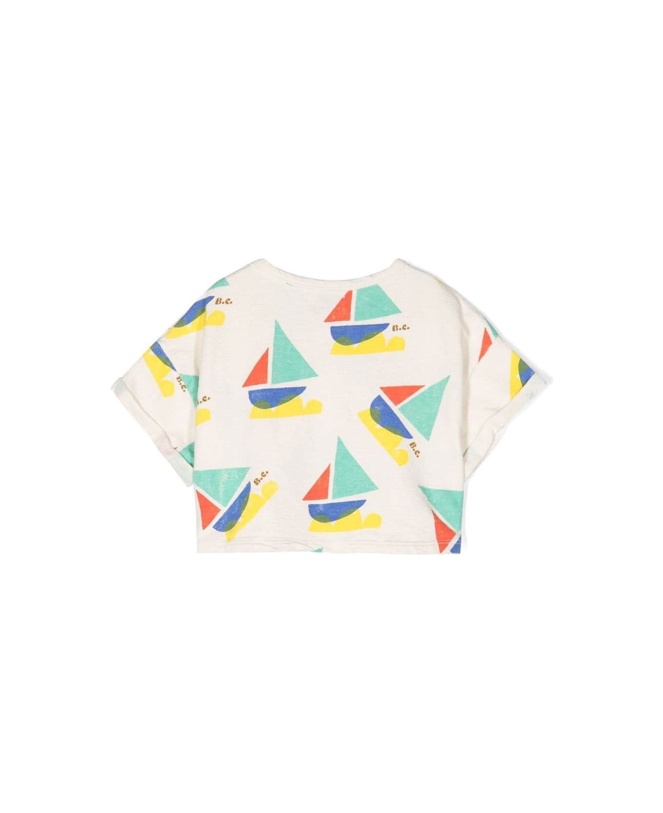 Bobo Choses Multicolor Sail Boat All Over Cropped Sweatshirt - Multi ニットウェア＆スウェットシャツ