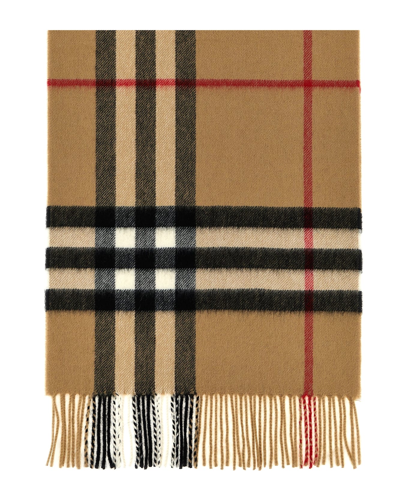Burberry Check Cashmere Scarf - Beige