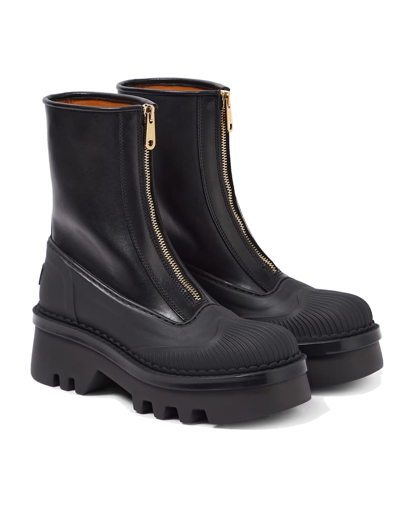 Chloé Raina Leather Boots - Black