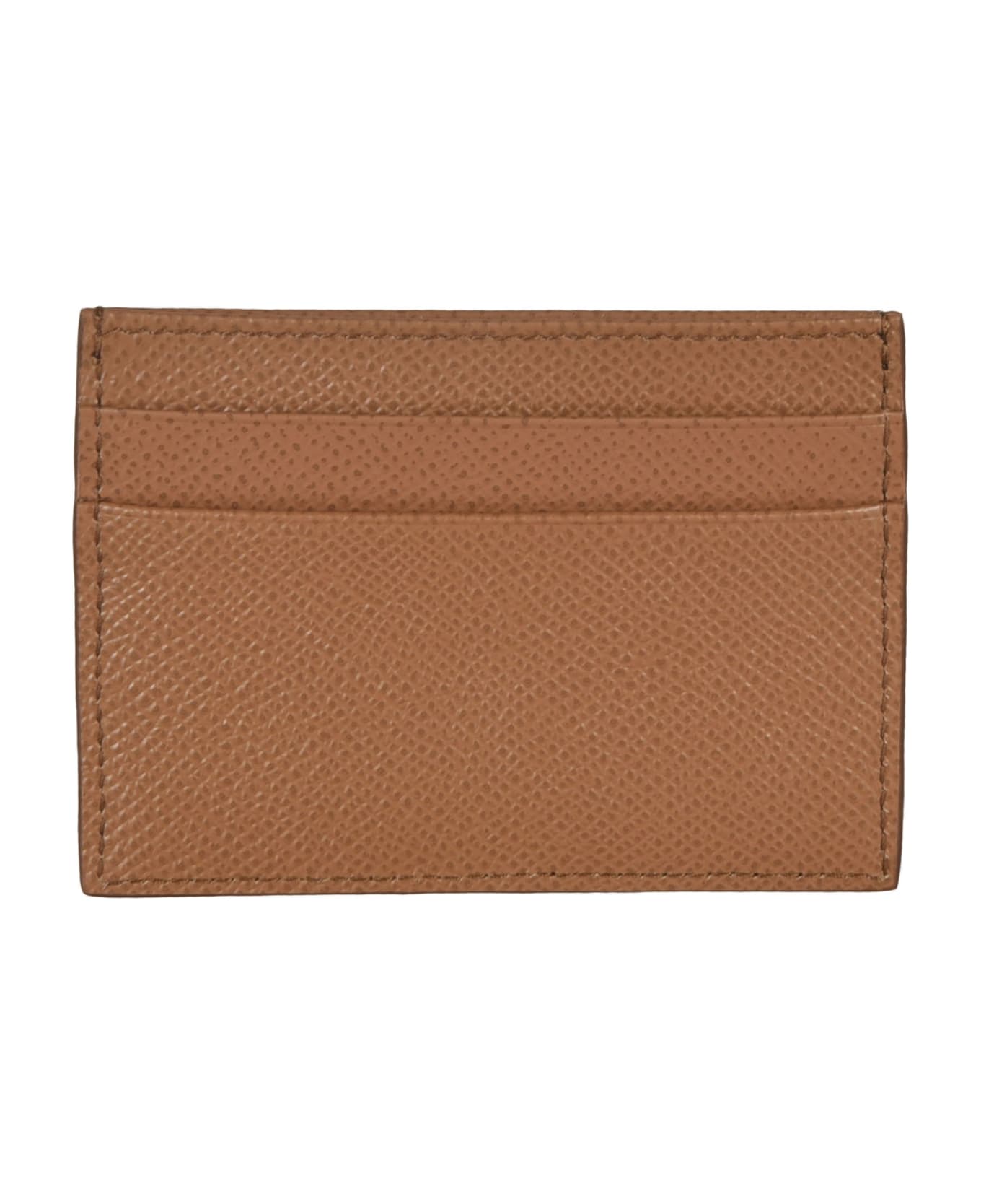 Dolce & Gabbana Logo Plaque Card Holder - BROWN