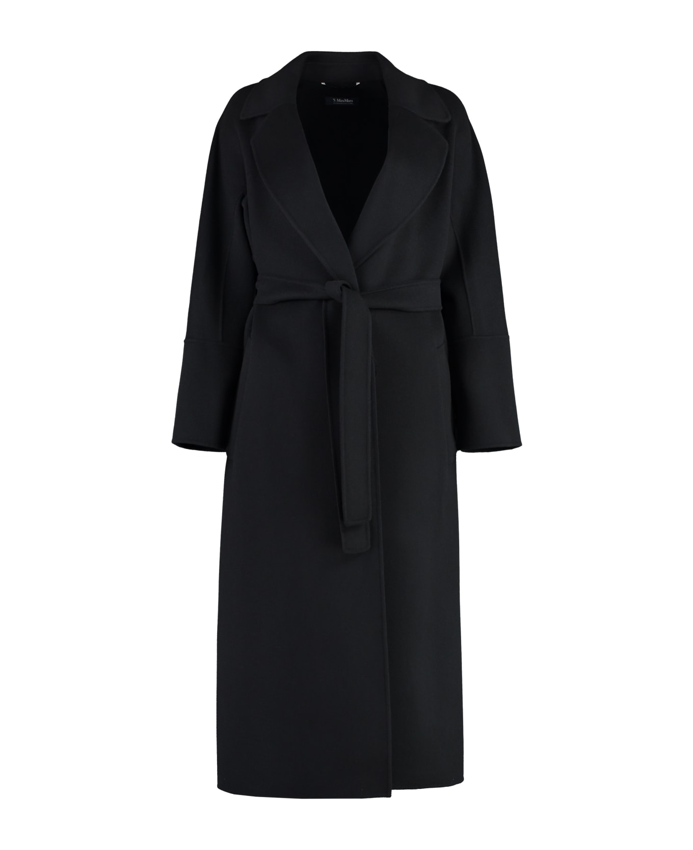 'S Max Mara Elisa Wool Long Coat - black